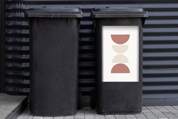 MuchoWow Wandsticker Minimalismus - Pastell - Gestaltung (1 St), Mülleimer-aufkleber, Mülltonne, Sticker, Container, Abfalbehälter