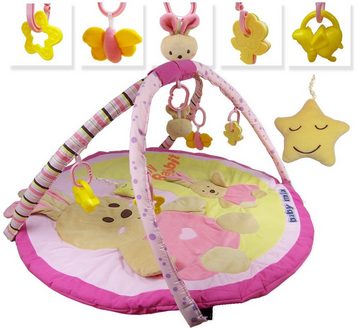 BabyMix Spielbogen Hase und Häschen – Krabbeldecke Babymatte
