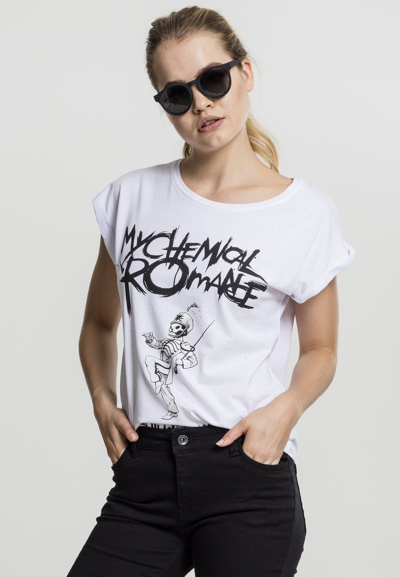 Merchcode T-Shirt Damen Ladies My Chemical Romance Black Parade Cover Tee (1-tlg) MT413 white My Chemical Romance