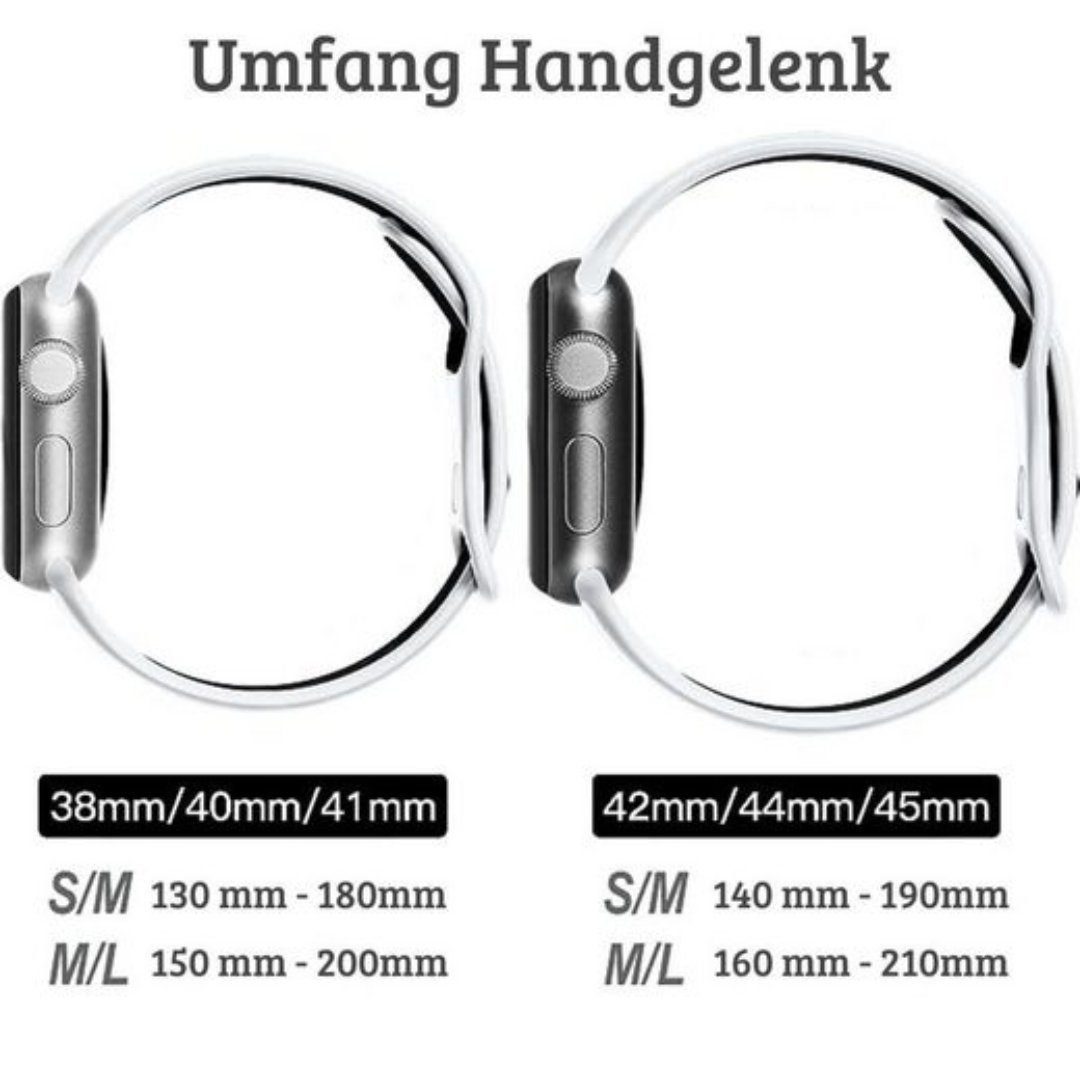 SmartUP Smartwatch-Armband für Apple Watch 11 10 9 8 7 6 5 4 3 SE Ultra Sil günstig online kaufen