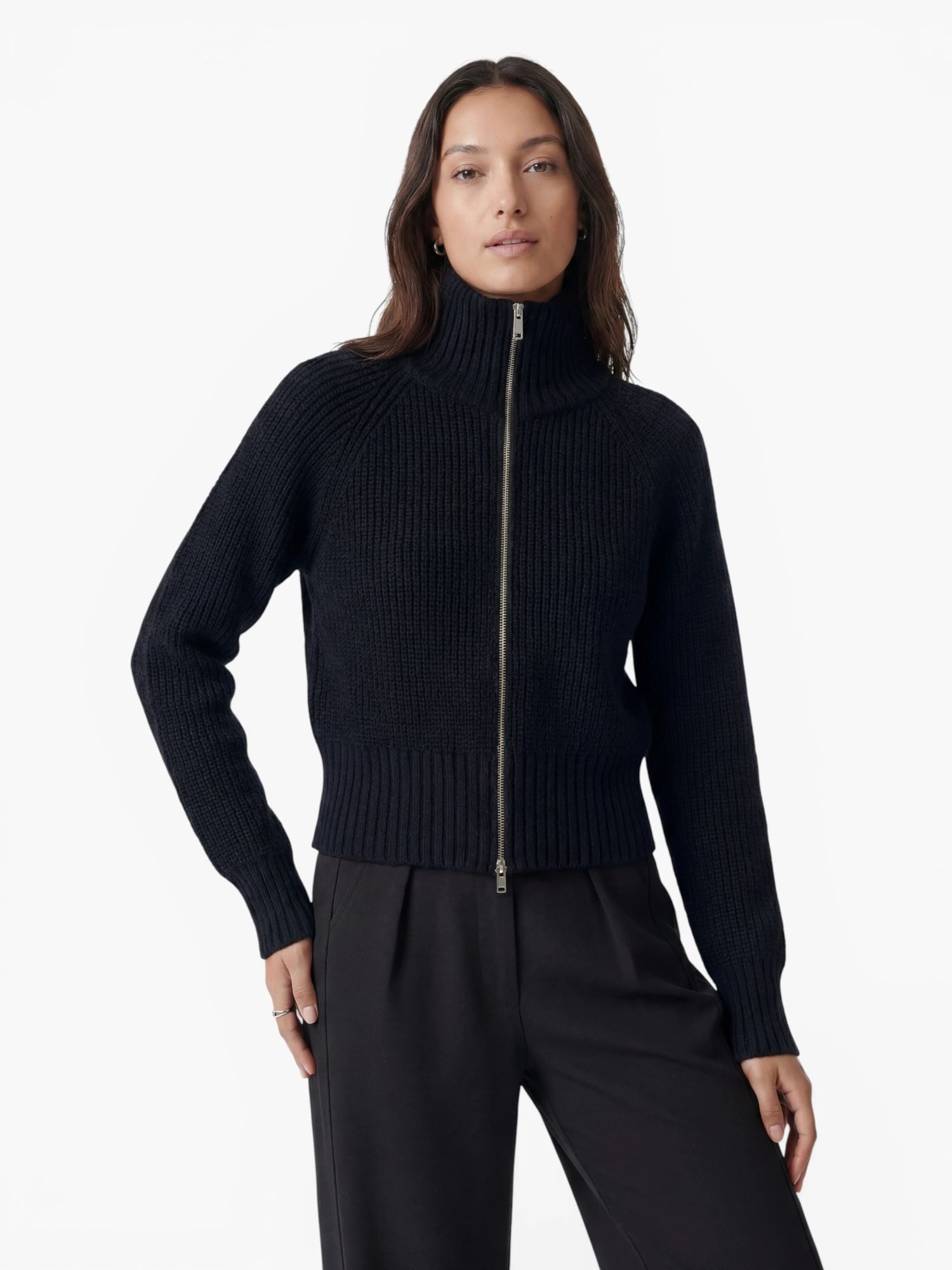 LeGer Strickjacke Nala, LeGer by Lena Gercke mit Woll-Anteil, Stehkragen