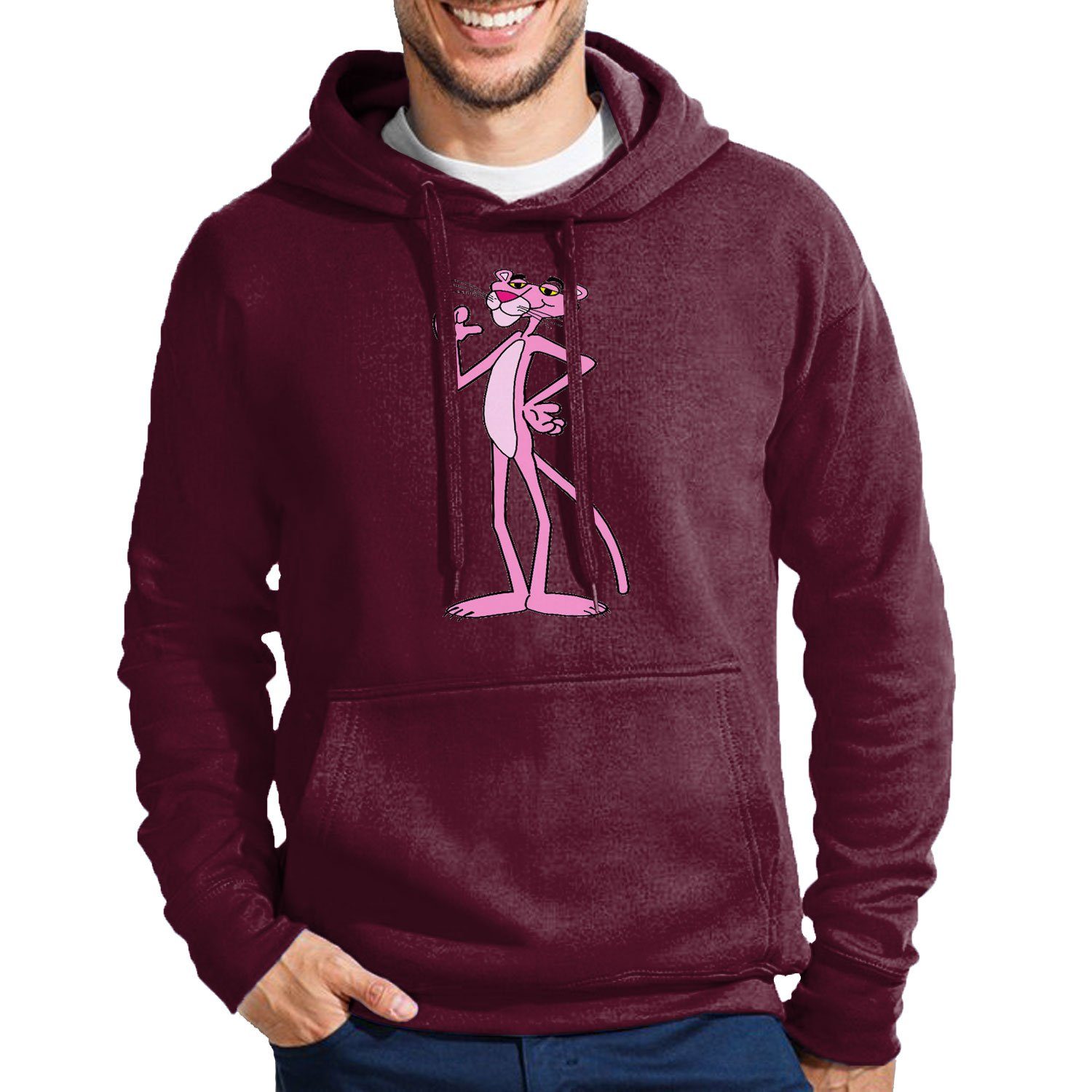 Blondie & Brownie Hoodie Herren Pink Panther Rosa Rote Paulchen Mit Kapuze Burgund