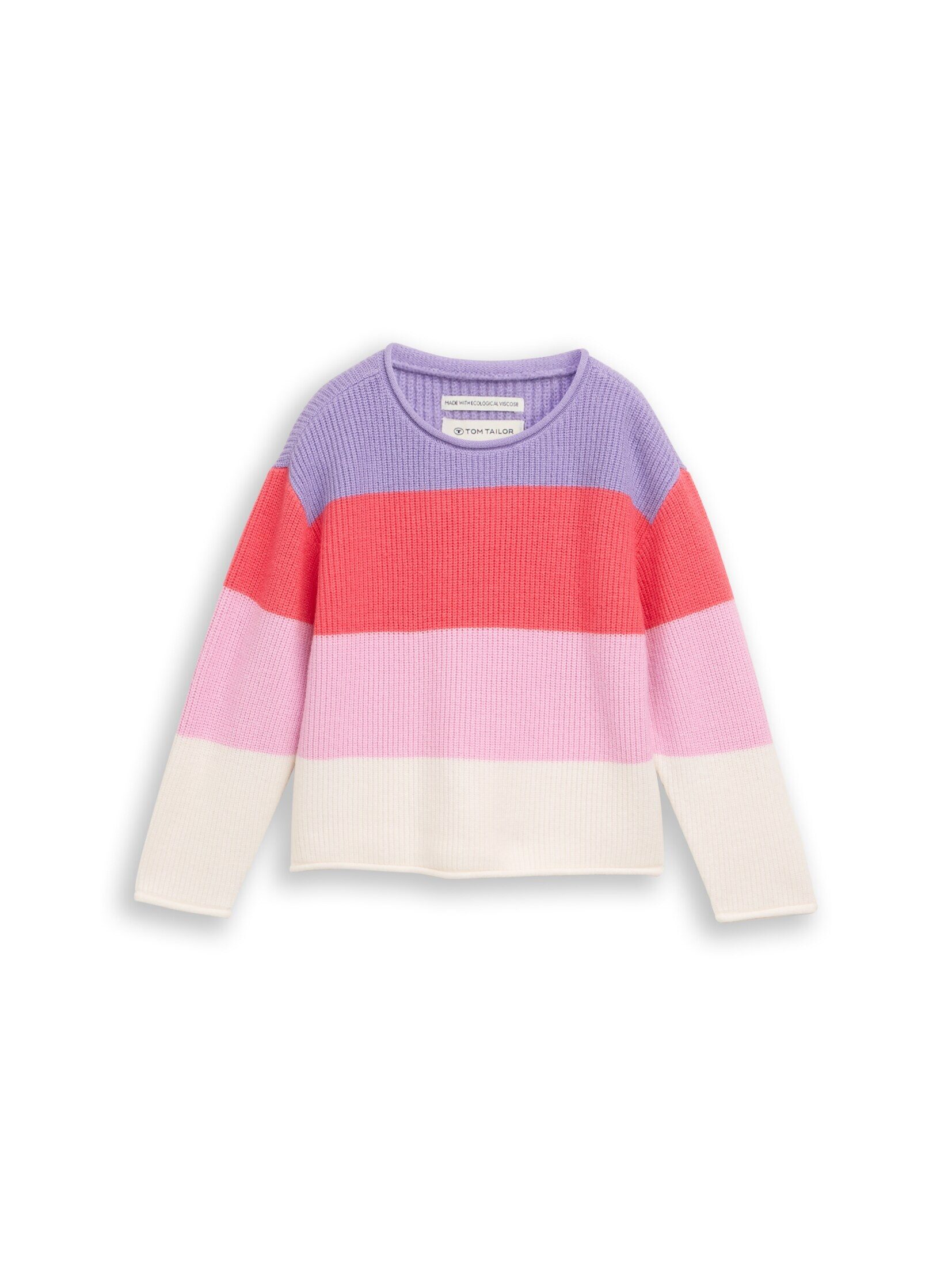 TOM TAILOR Strickpullover Pullover & Strickjacken Strickpullover mit gerollten Saumkanten