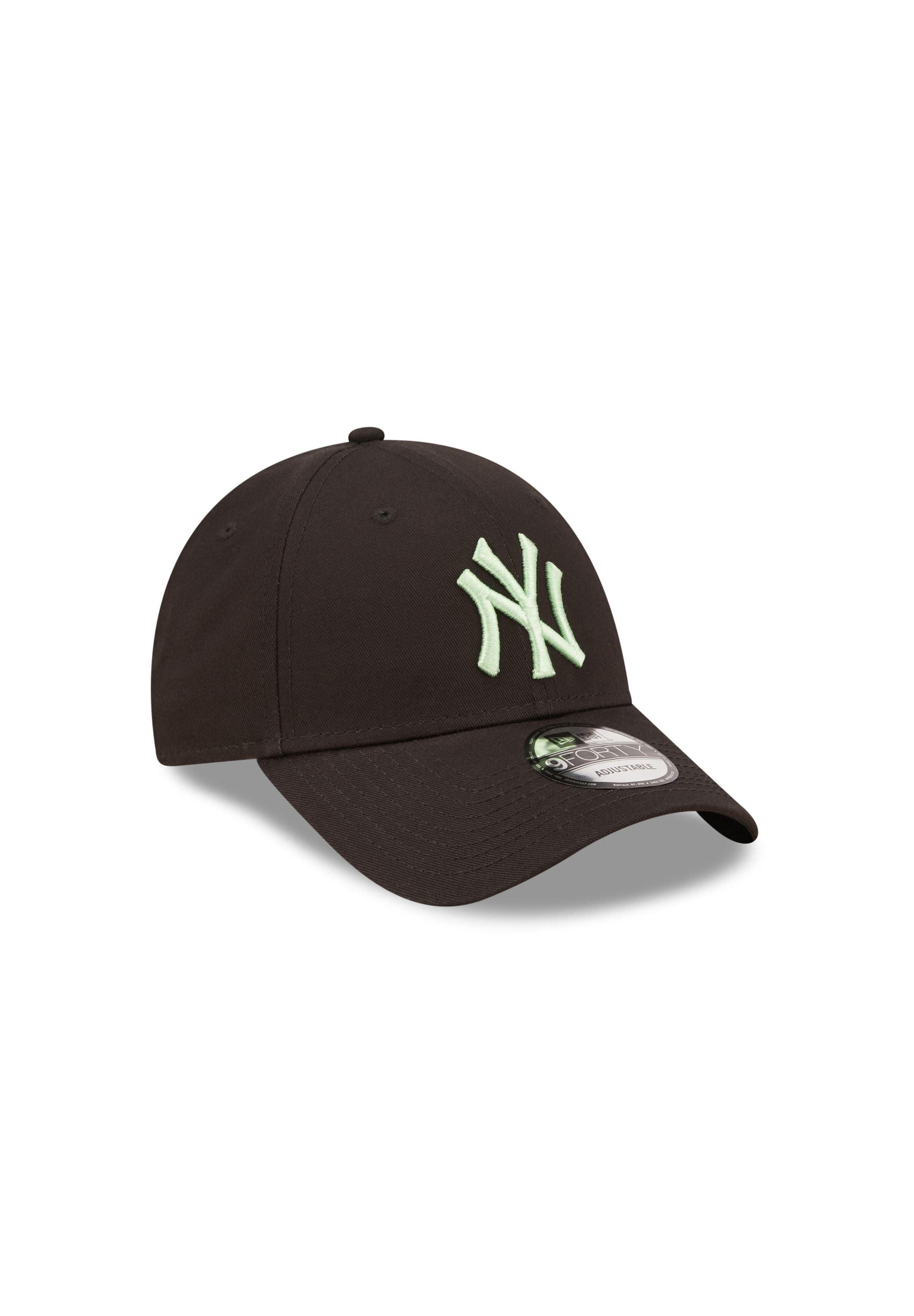 New Era Baseball Cap New York Yankees MLB League Essential Schwarz Grün 9Forty Verstellbare (1-St)