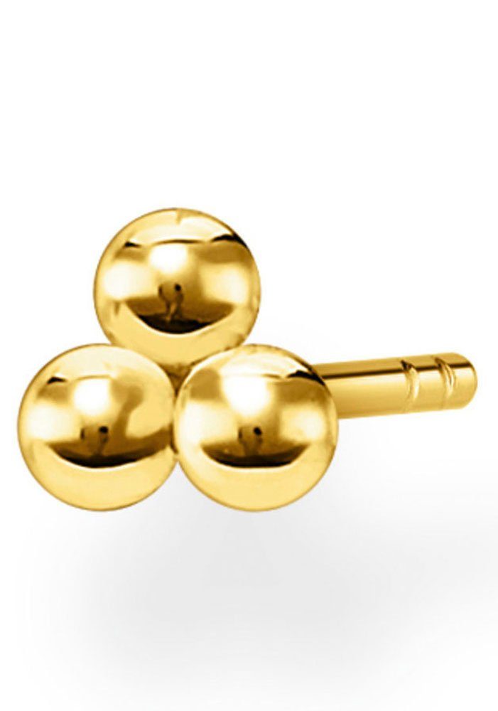 gold, Kugeln Kugeln silber, H2140-001-21, SABO THOMAS gelbgoldfarben Single-Ohrstecker H2140-413-39
