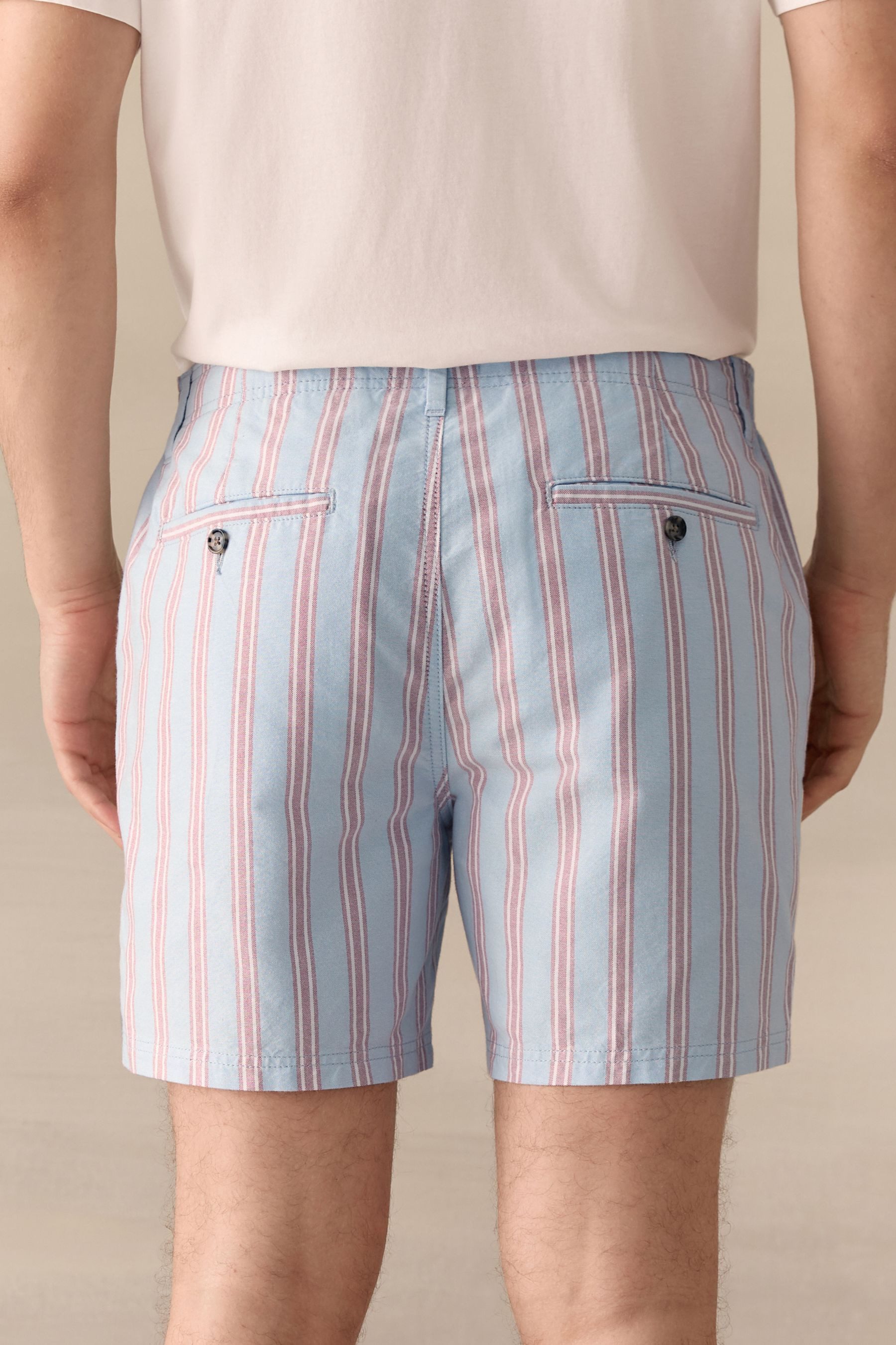 Next Chinoshorts Chino-Shorts aus Baumwolle mit Streifenmuster (1-tlg)