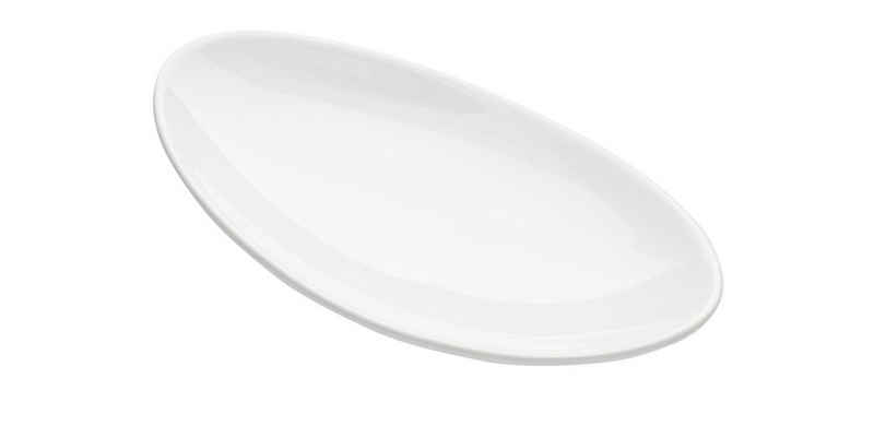 HobbyFun Seifenschale Keramik-Seifenschale oval 2, Breite: 7,5 cm, 14x7,5x2cm, weiß glänzend