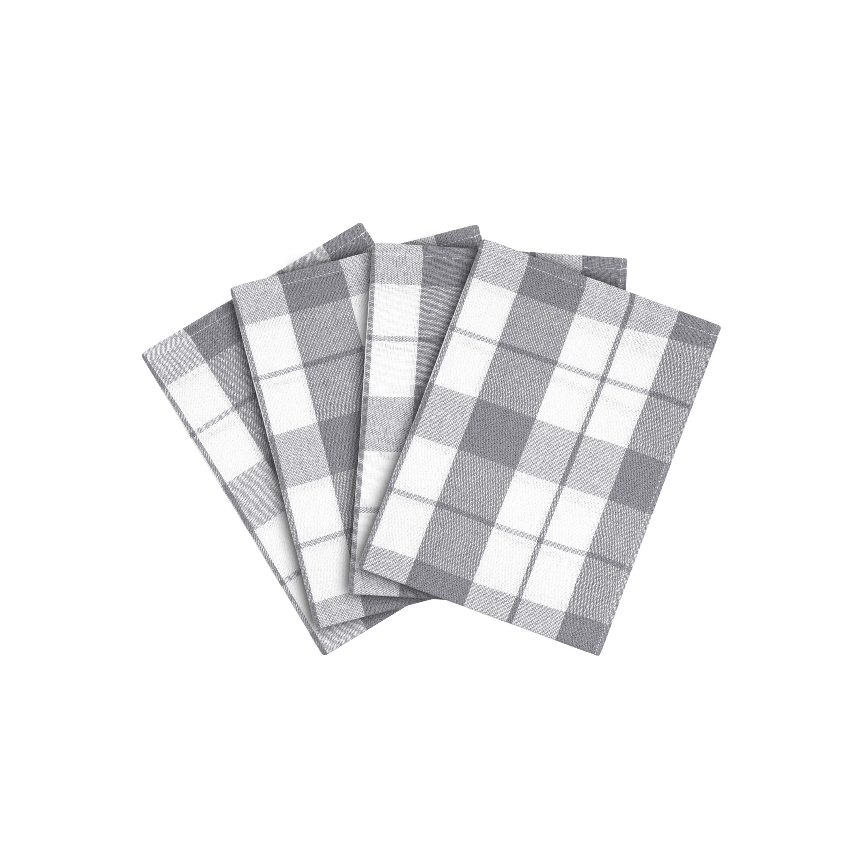 GTS Textile 4 life Spültuch Baumwolle (4-tlg) 4er grau Geschirrtücher 100% Set Abwaschlappen, Spühltuch Küchentücher 70g