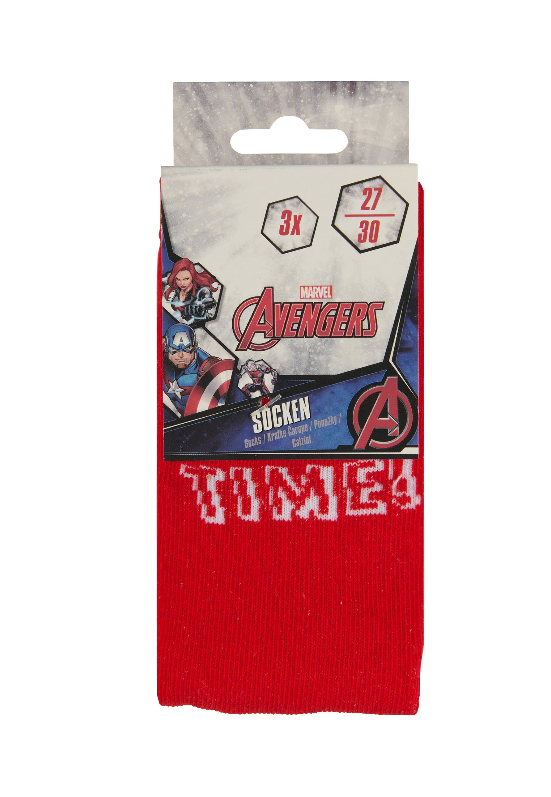 ONOMATO! Socken The Avengers Kinder Pack Jungen 3er (3-Paar) Socken