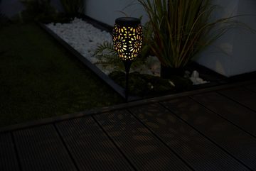 Pauleen LED Gartenleuchte Sunshine Flower, LED fest integriert, Warmweiß, LED-Modul, Solarbetrieben, Erdspieß