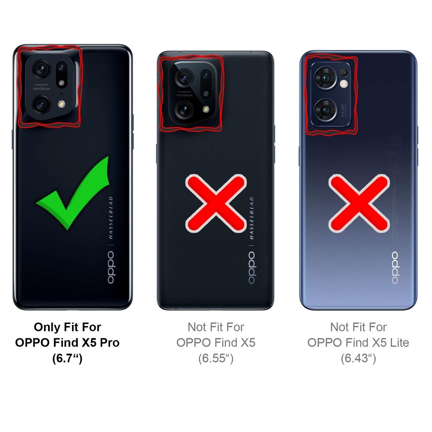 CoolGadget Handyhülle Book Case Handy Tasche für OPPO Find X5 Pro 6,7 Zoll, Hülle Klapphülle Flip Cover für Find X5 Pro Schutzhülle stoßfest
