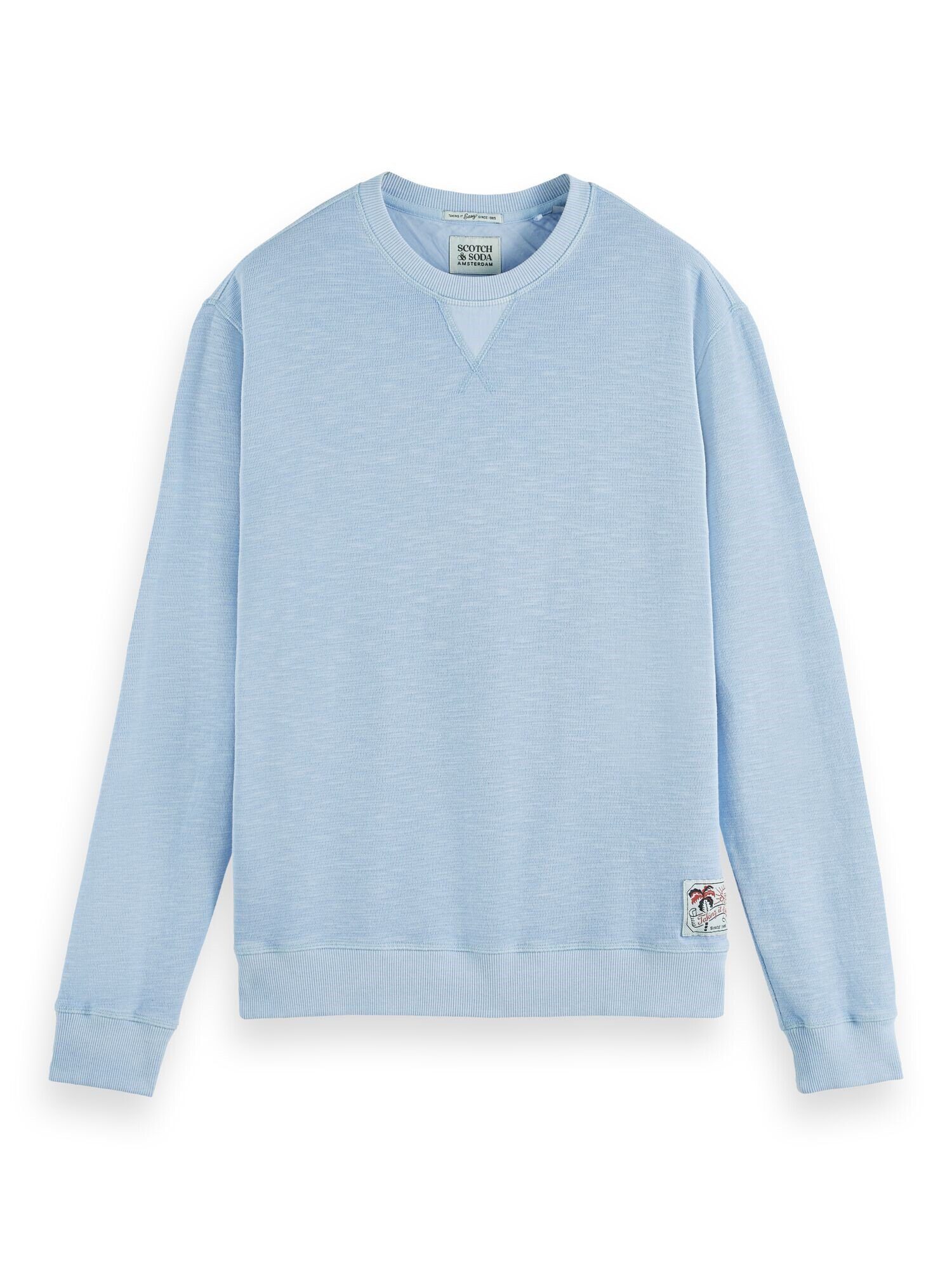 mit & Sweatshirt (1-tlg) Scotch Sweatshirt Garment-Dye Pullover hellblau Soda