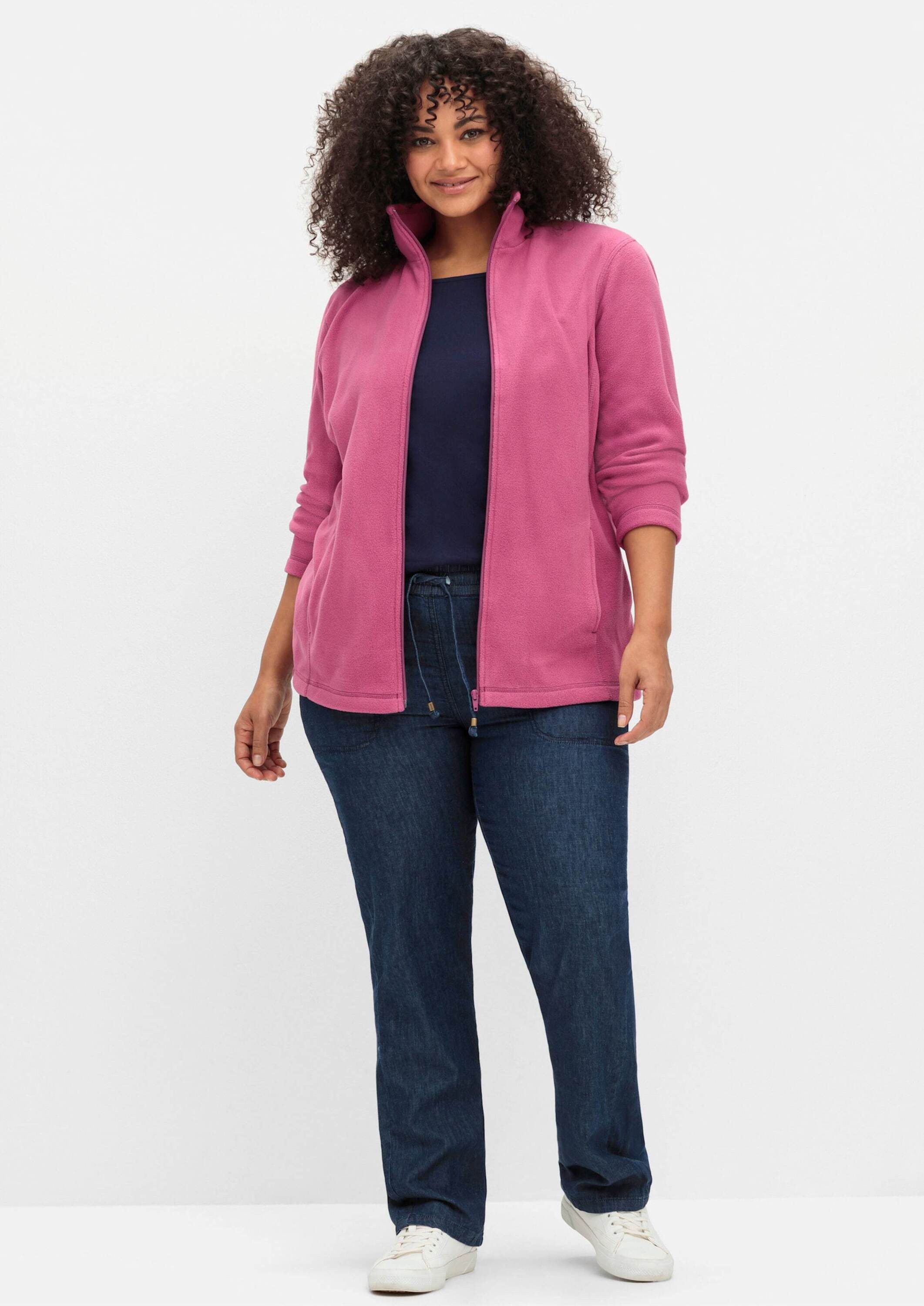 Sieh an! Fleecejacke Fleece-Jacke Langarm günstig online kaufen