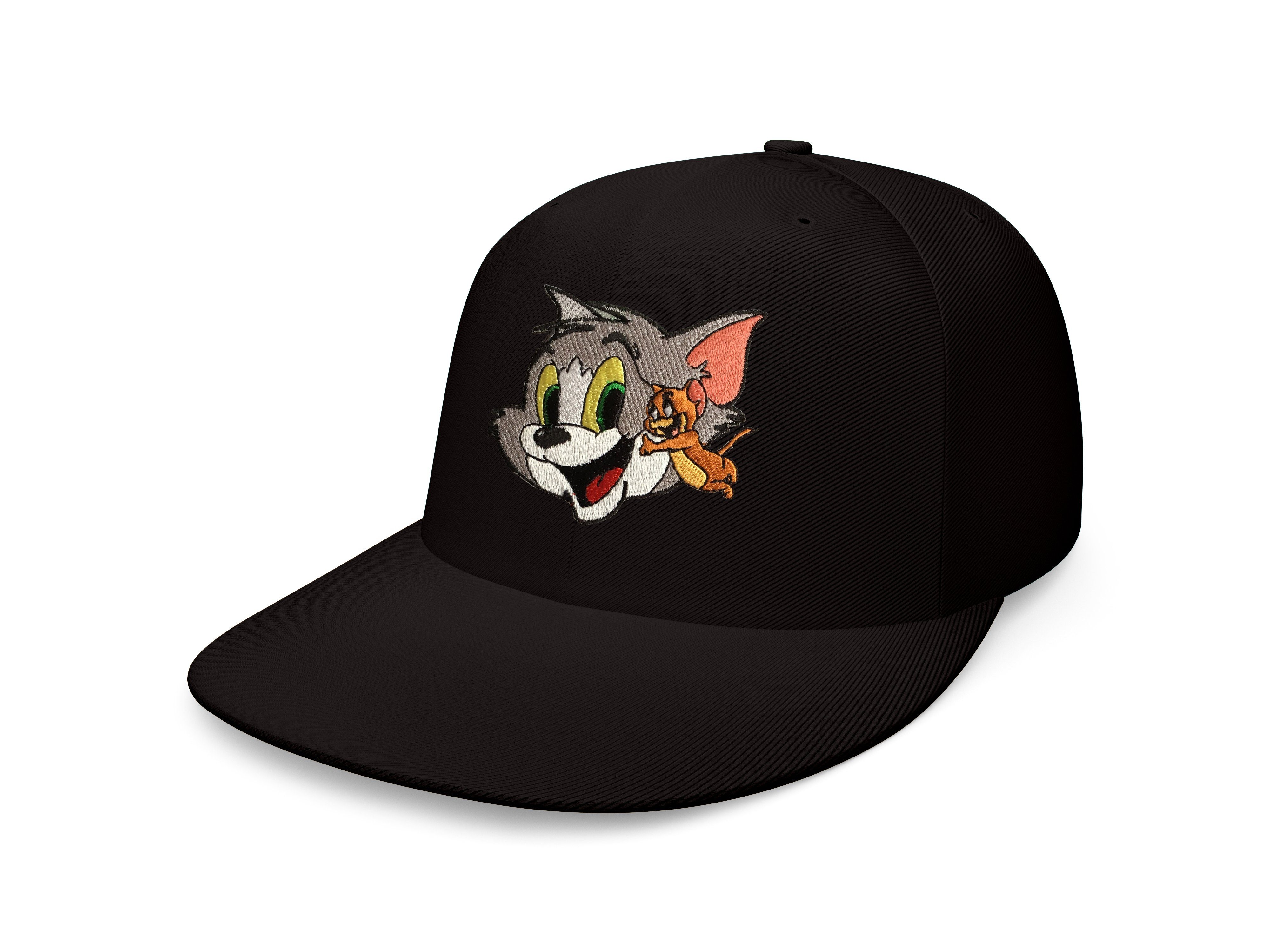 Schwarz One Snapback Cap Jerry Tom Brownie Stick Unisex Katze Erwachsene & Cartoon Blondie Patch Size Maus