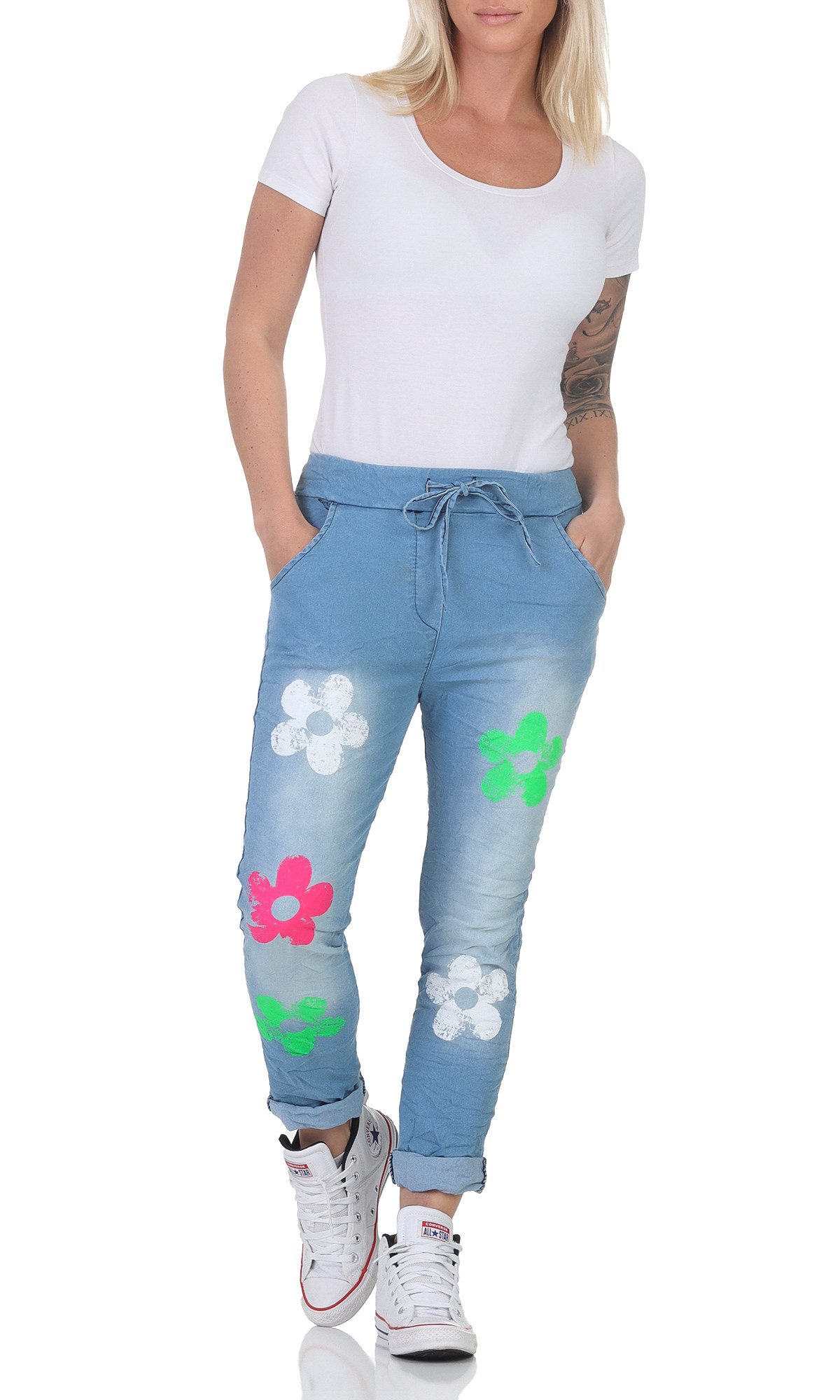 simaranda Sweatpants Damen Jogginghose Jeans 21347 34-38 Hellblau dehnbarer günstig online kaufen