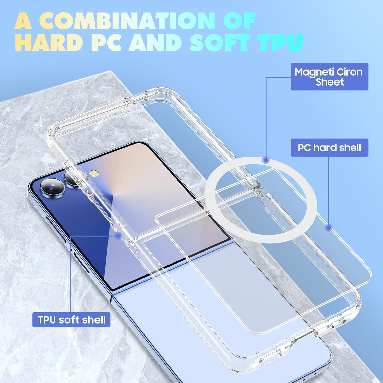 MSM Handyhülle Hülle für Samsung Galaxy Z Flip 7 5G Silikon Schutz Tasche MagSafe