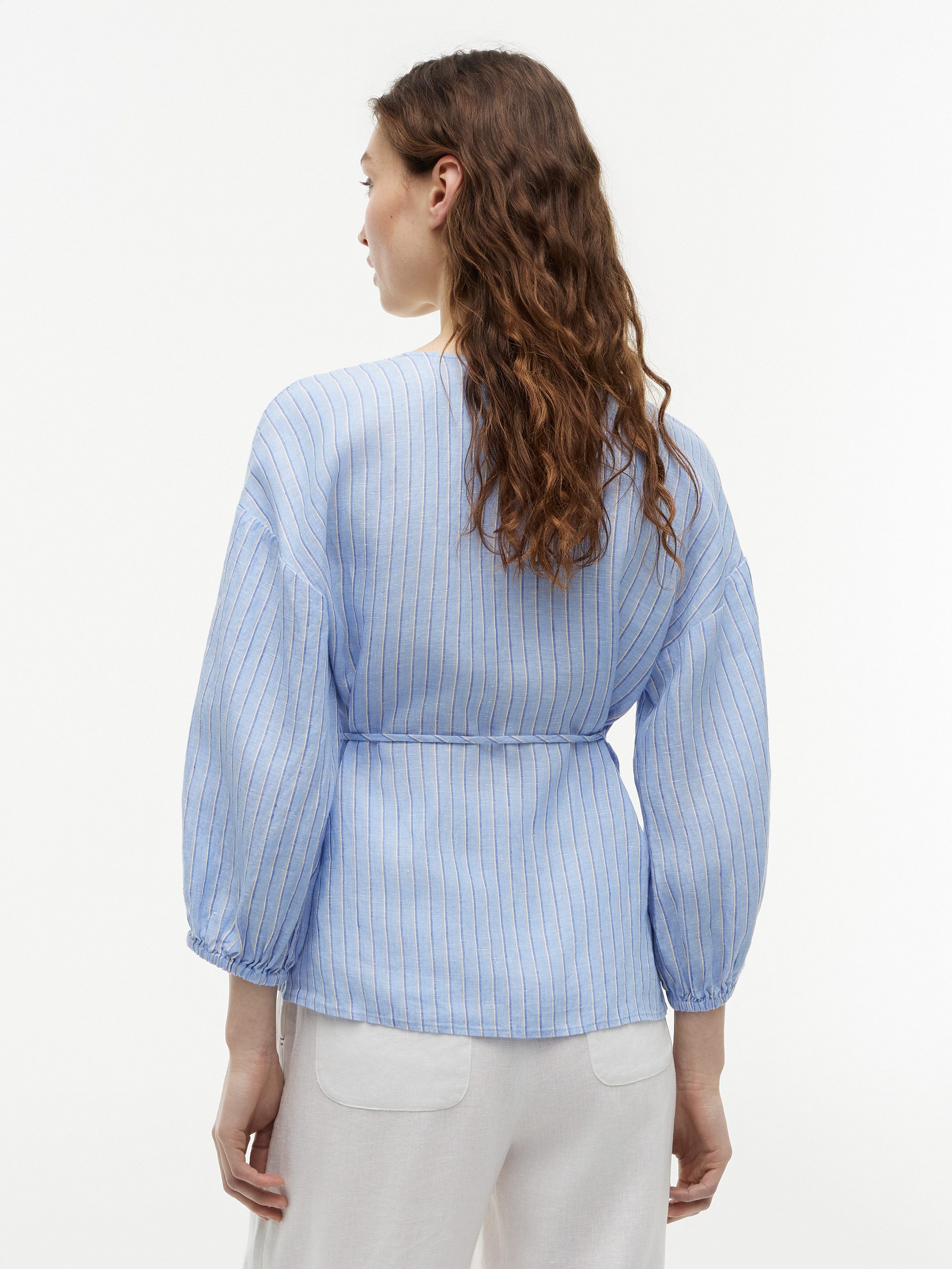 Tommy Hilfiger Wickelbluse SUMMER LINEN WRAP TIE BLOUSE Leinen