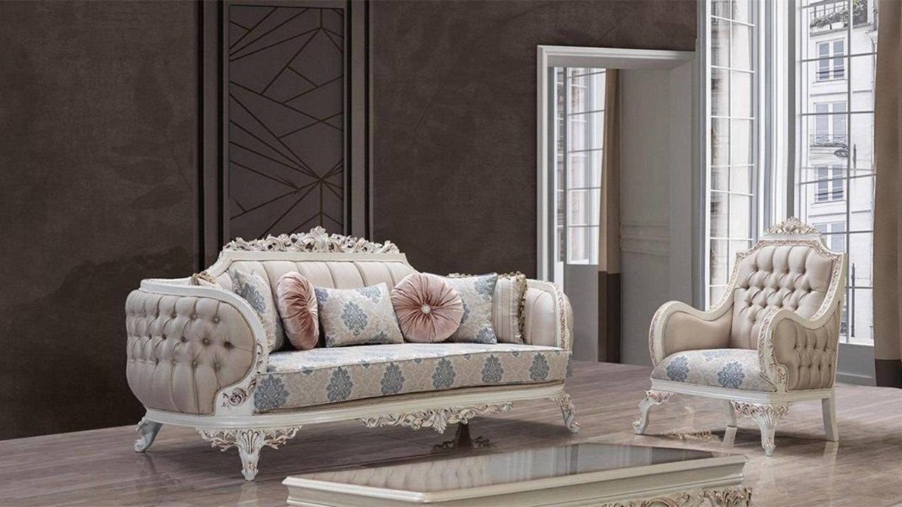 Europe Sessel Made Luxus Wohnzimmer Sofa Sofas Klassische 3+1Sitzer, JVmoebel set Sofagarnitur In