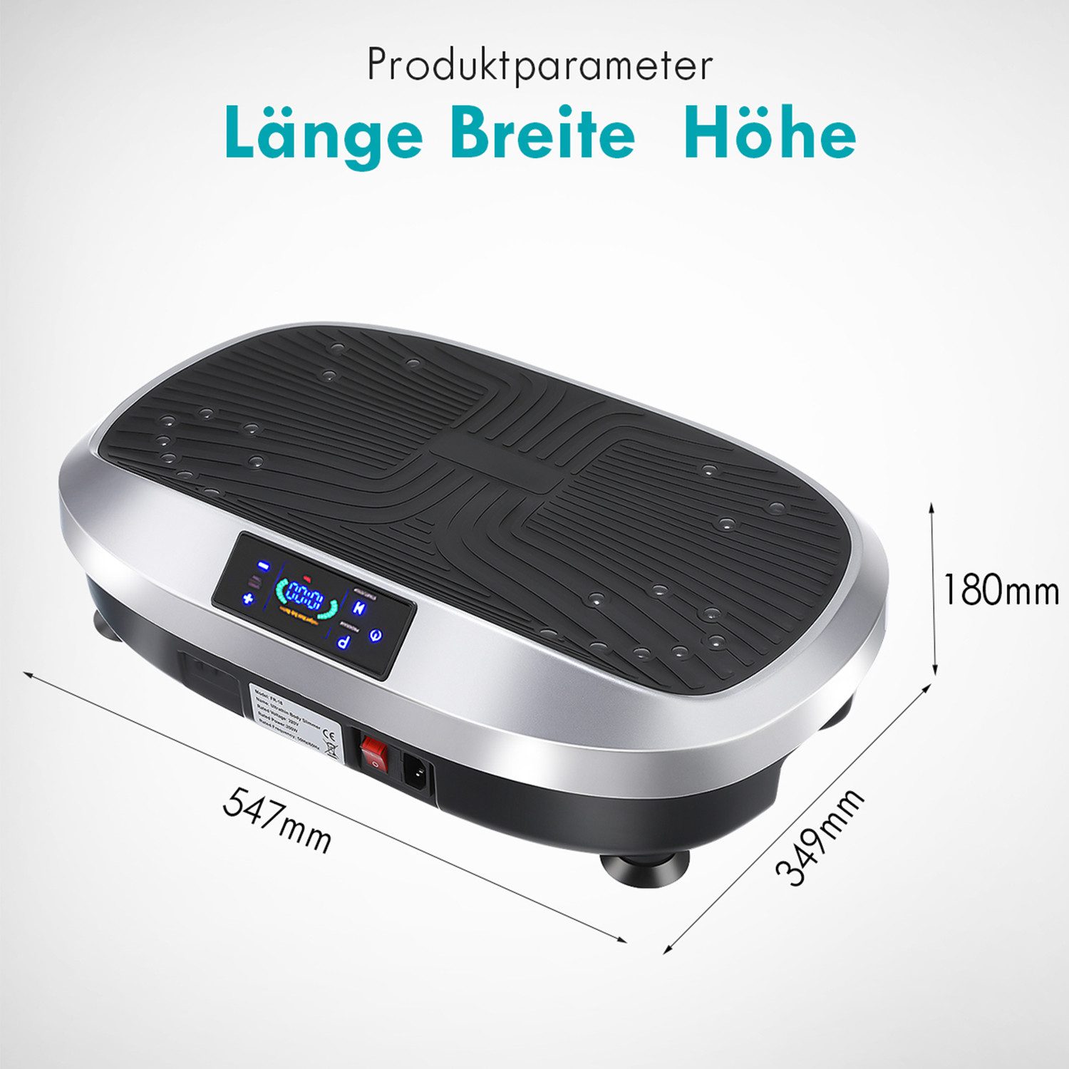 WILGOON Vibrationsplatte 3D Vibrationsplatte mit 120 Stufen,Spannseil & Fernbedienung, 200 W, 120 Intensitätsstufen, 6 Programme, Magnetfeldmassage,Ganzkörpertraining für Zuhause