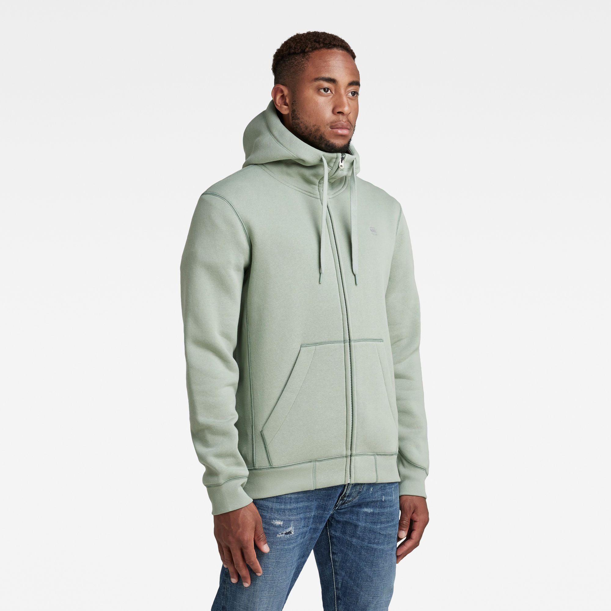 G-STAR Kapuzensweatjacke Premium Basic Hooded Zip Sweater günstig online kaufen