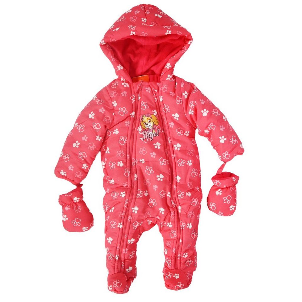 PAW PATROL Schneeoverall Paw Patrol Skye Baby Fleece Winteranzug Gr. 62 bis  86