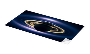 Posterlounge Wandfolie NASA, Planet Saturn - Ringe im Sonnenlicht, Fotografie