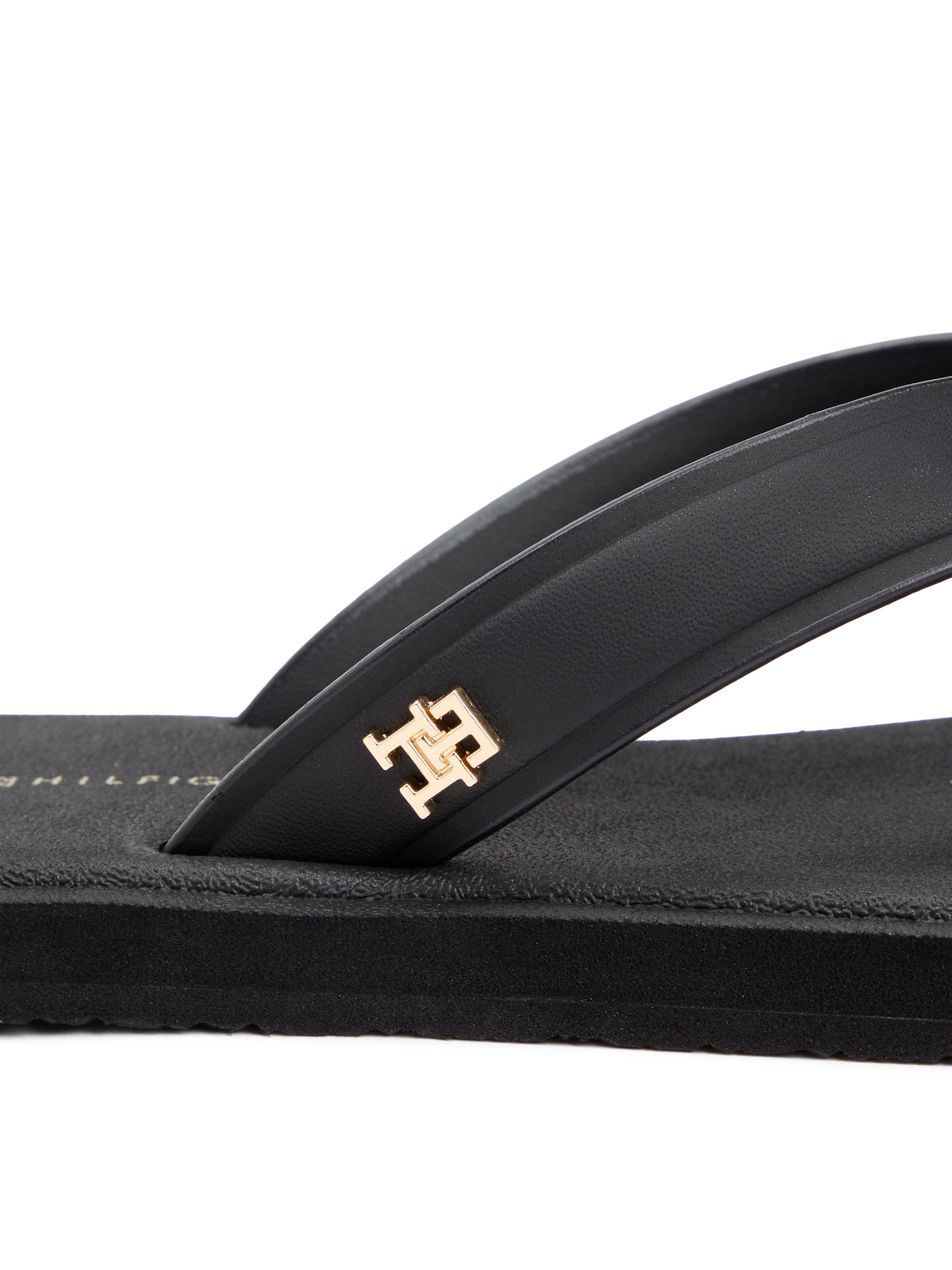 Tommy Hilfiger TH SCANDI PREMIUM SUMMER SANDAL Zehentrenner Strandschuh, Pool Slides, Dianette, Flat mit Logo-Emblem