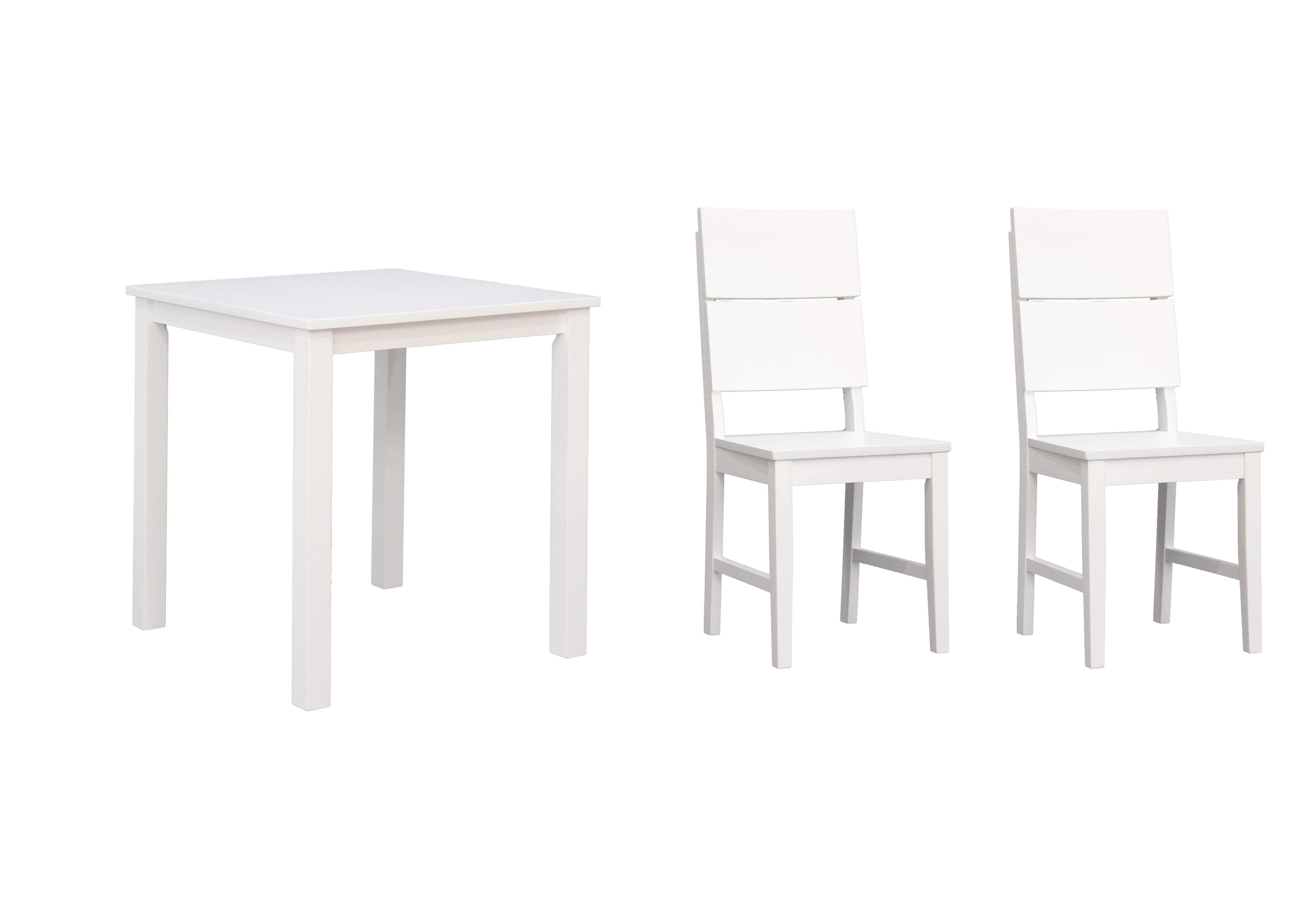 Woodroom Essgruppe Kota, (aus Hevea Massivholz, lackiert, Esstisch 70x70cm günstig online kaufen