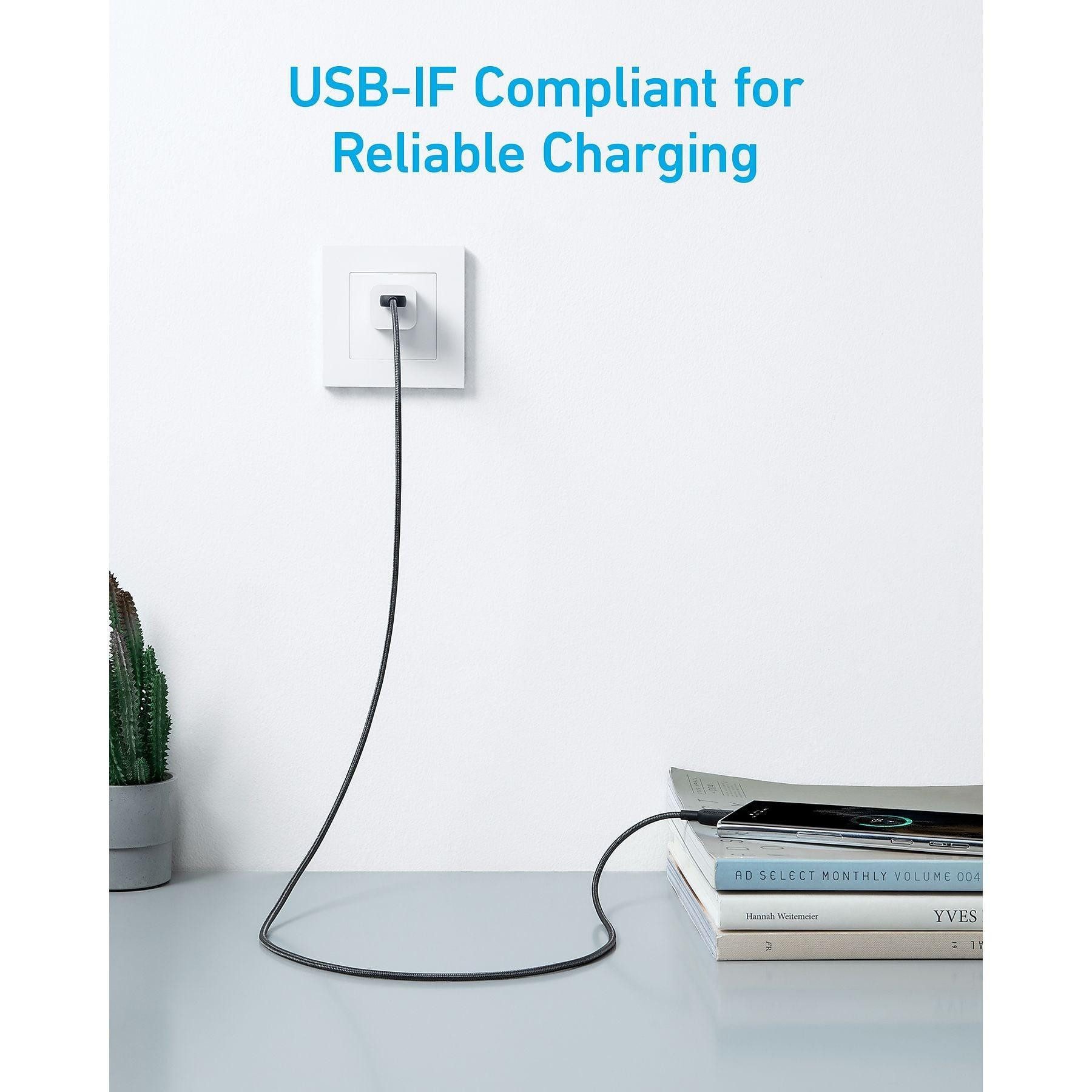 Anker Anker 322 Computer-Kabel, USB C Kabel, 1,8 m, Schnellladung, Schwarz