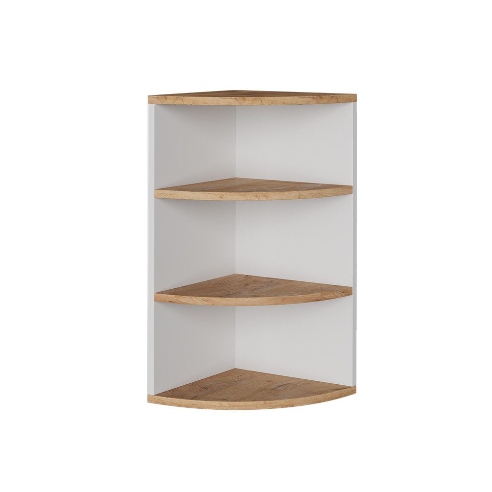 Vicco Eckregal Ecki, Weiß/Goldkraft Eiche, 30 x 60 cm günstig online kaufen