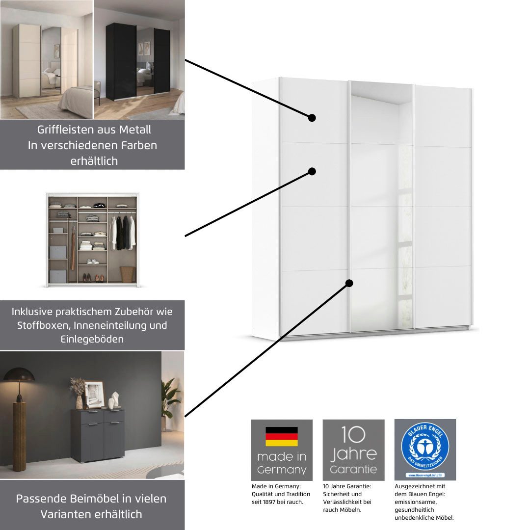 OTTO home Kleiderschrank Mehrzweckschrank Schwebetürenschrank Mietswohnung Schlafzimmer CORTONA (erhältlich in Breite: 136/181/203/226/271/315/360 cm, Höhe: 210 – Bild 5 von 5