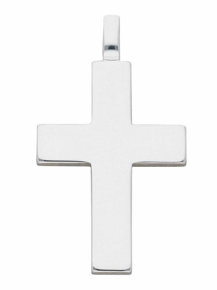 Adelia´s Kettenanhänger 925 Silber Kreuz Anhänger, Silberschmuck für Damen  & Herren, Maße - Breite 21,8 mm - Höhe 30,9 mm