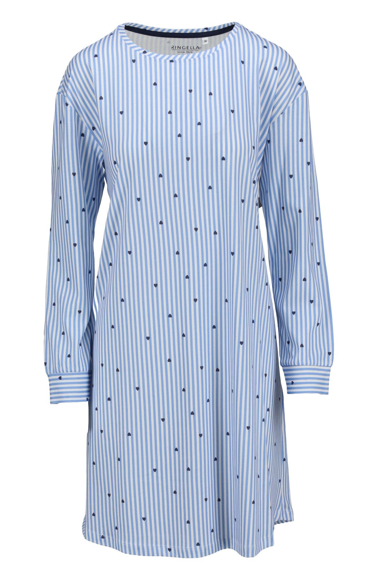 Ringella Nachthemd Sleepshirt mit Streifendessin und Herzen (1-tlg) Reine Baumwolle in Single Jersey-Qualität