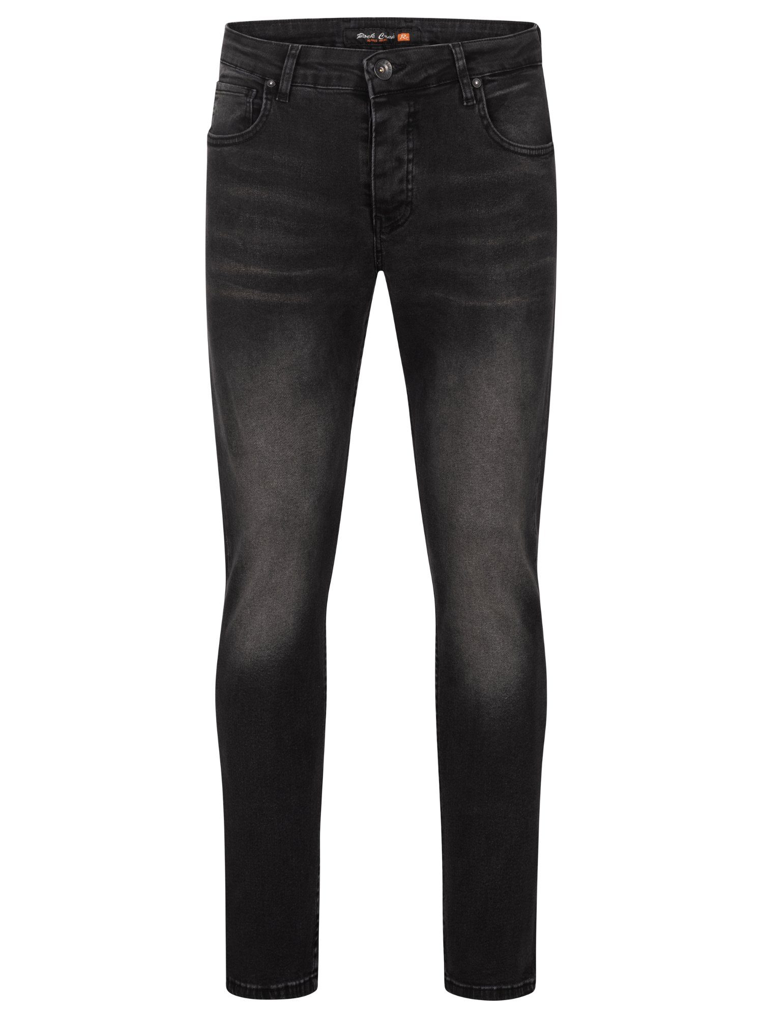 Regular-fit-Jeans Herren Jeans Stonewashed Schwarz RC-2409