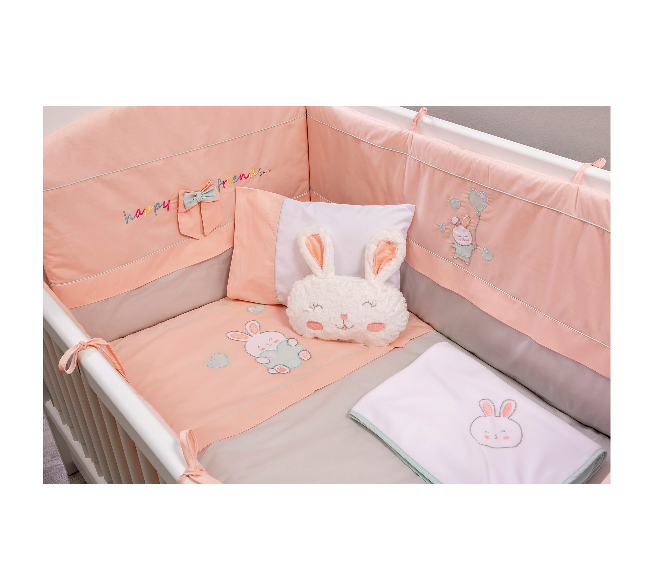 Möbel-Zeit Babybettwäsche HAPPY Set, 75x115 cm, 8 teilig