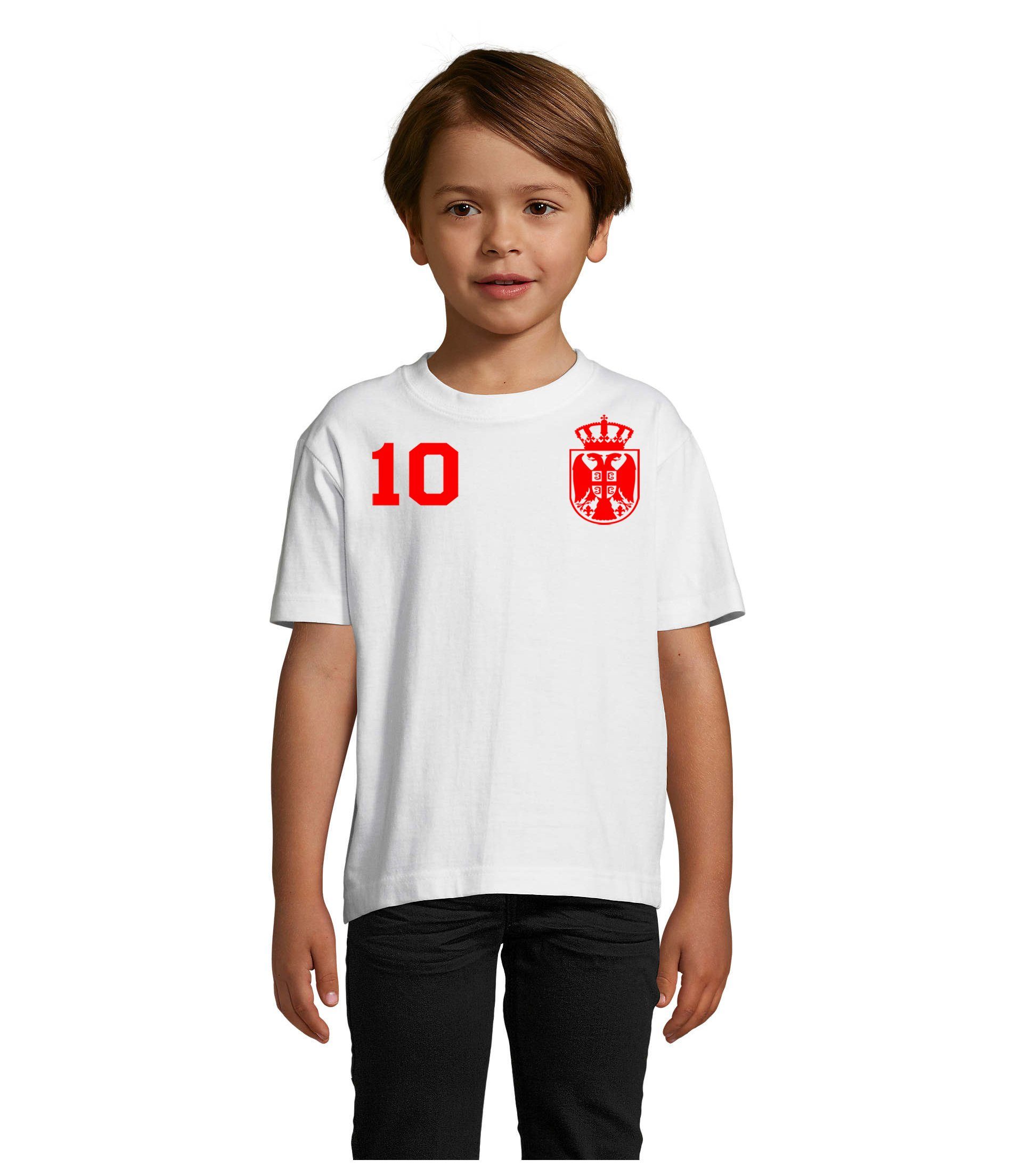 T-Shirt Kinder Serbien Serbia Sport Trikot Fußball Weltmeister WM Europa EM