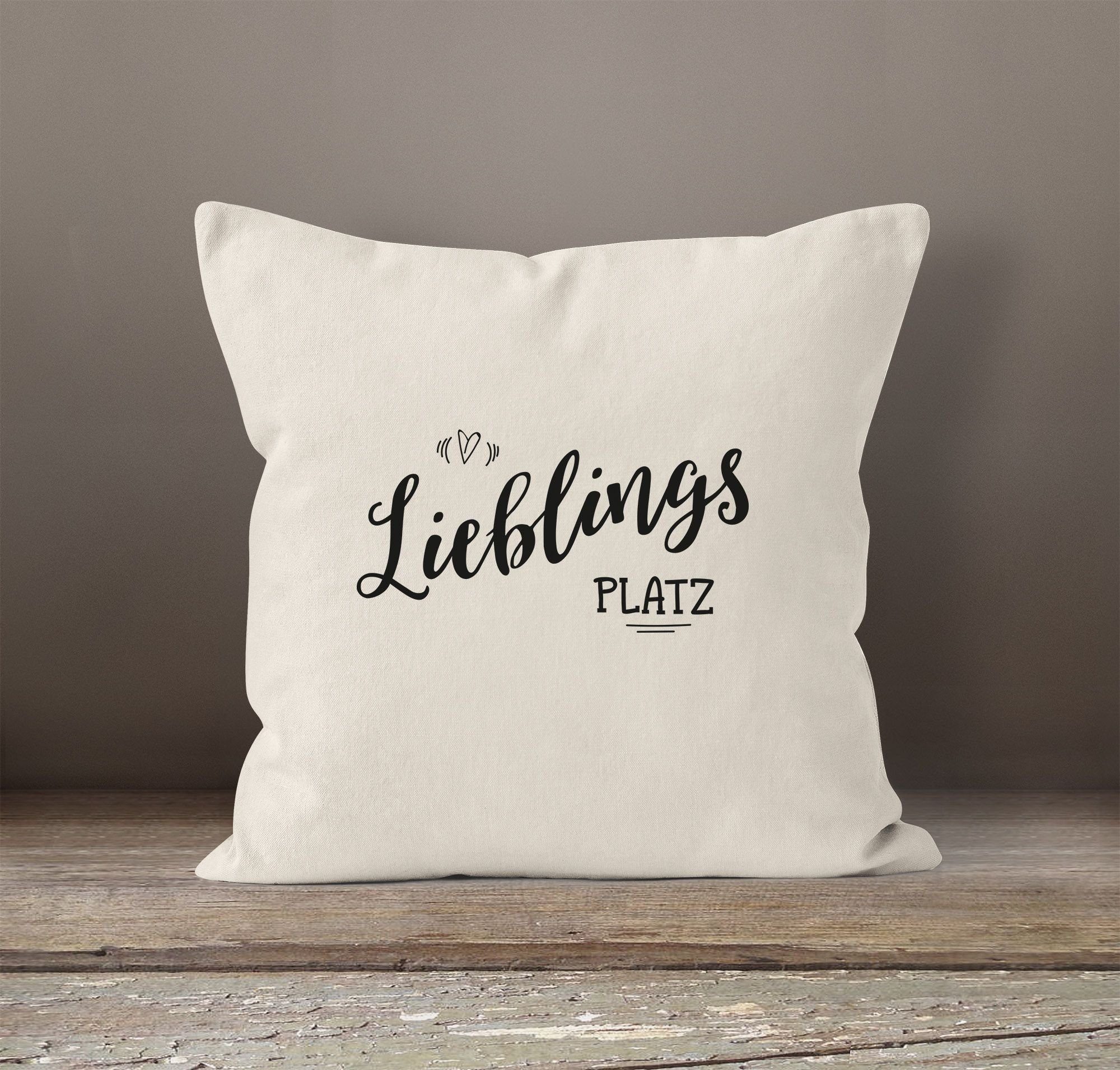 MoonWorks Dekokissen Kissenbezug Lieblingsplatz Geschenk Kissen-Hülle günstig online kaufen
