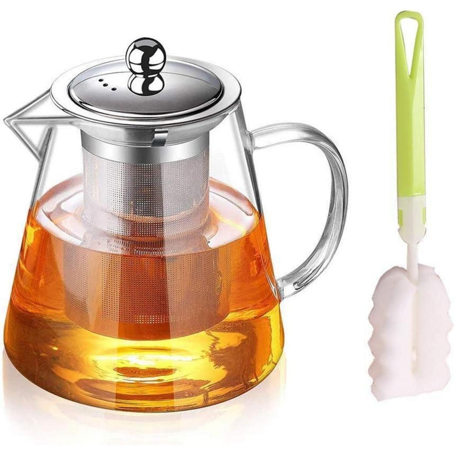 LuxusKollektion Teekanne Teekanne Borosilikatglas Siebeinsatz Transparent Runden-550ML