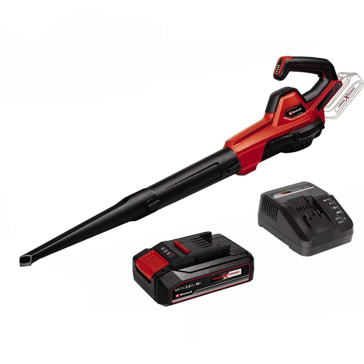 Einhell Akku-Laubbläser Universal Laubbläser GE-UB 18/250 Li E 18V mit Akku 2.5 Ah + Ladegerät – Bild 3 von 5