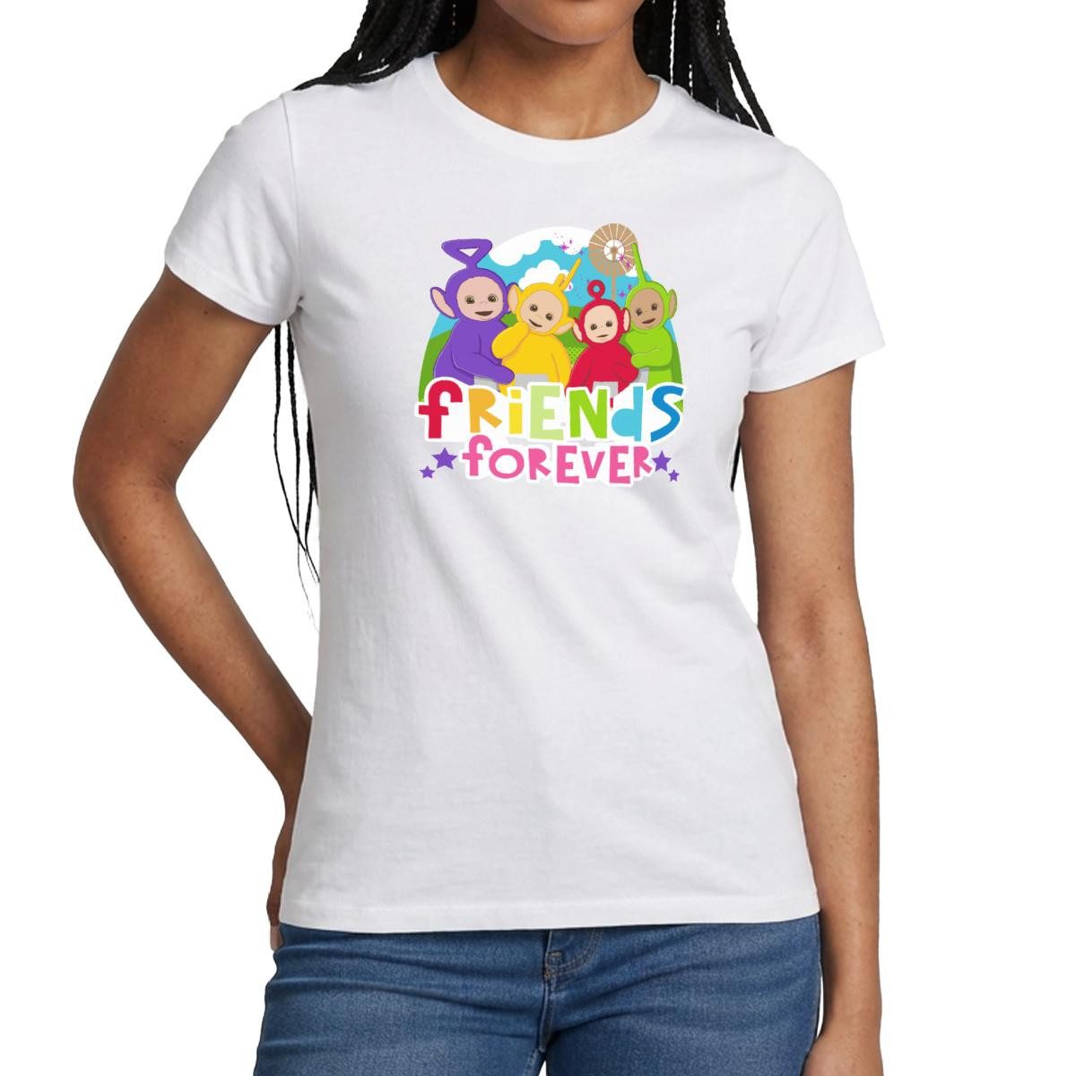 T-Shirt Teletubbies Friends Forever Süßes Design Frauen T-Shirt