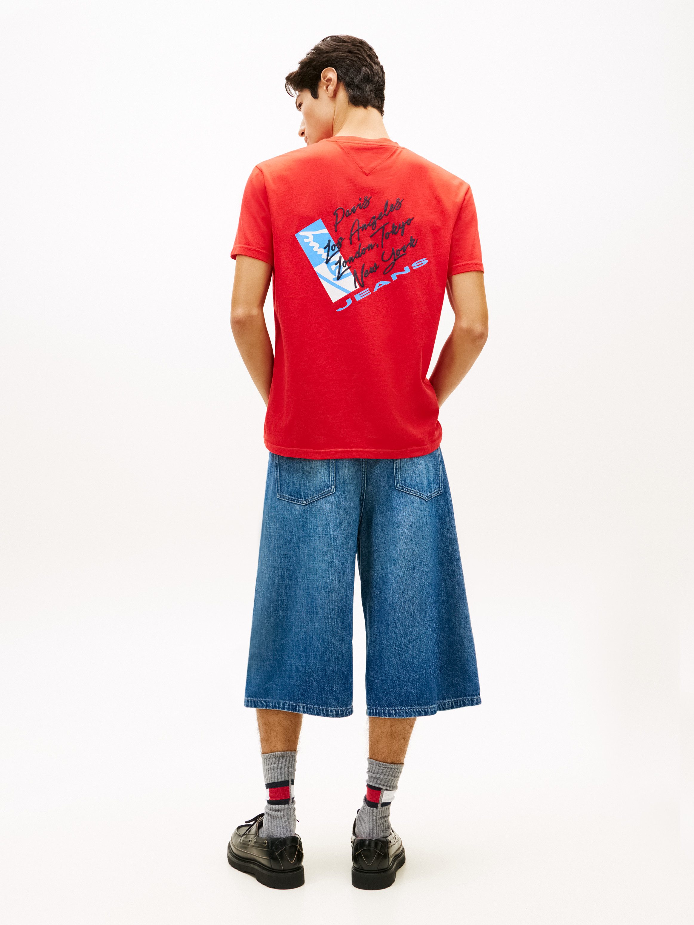 Tommy Jeans T-Shirt TJM REGULAR FIT SIGN SHIFT mit Label-Print, Baumwoll-Jersey – Bild 5 von 5