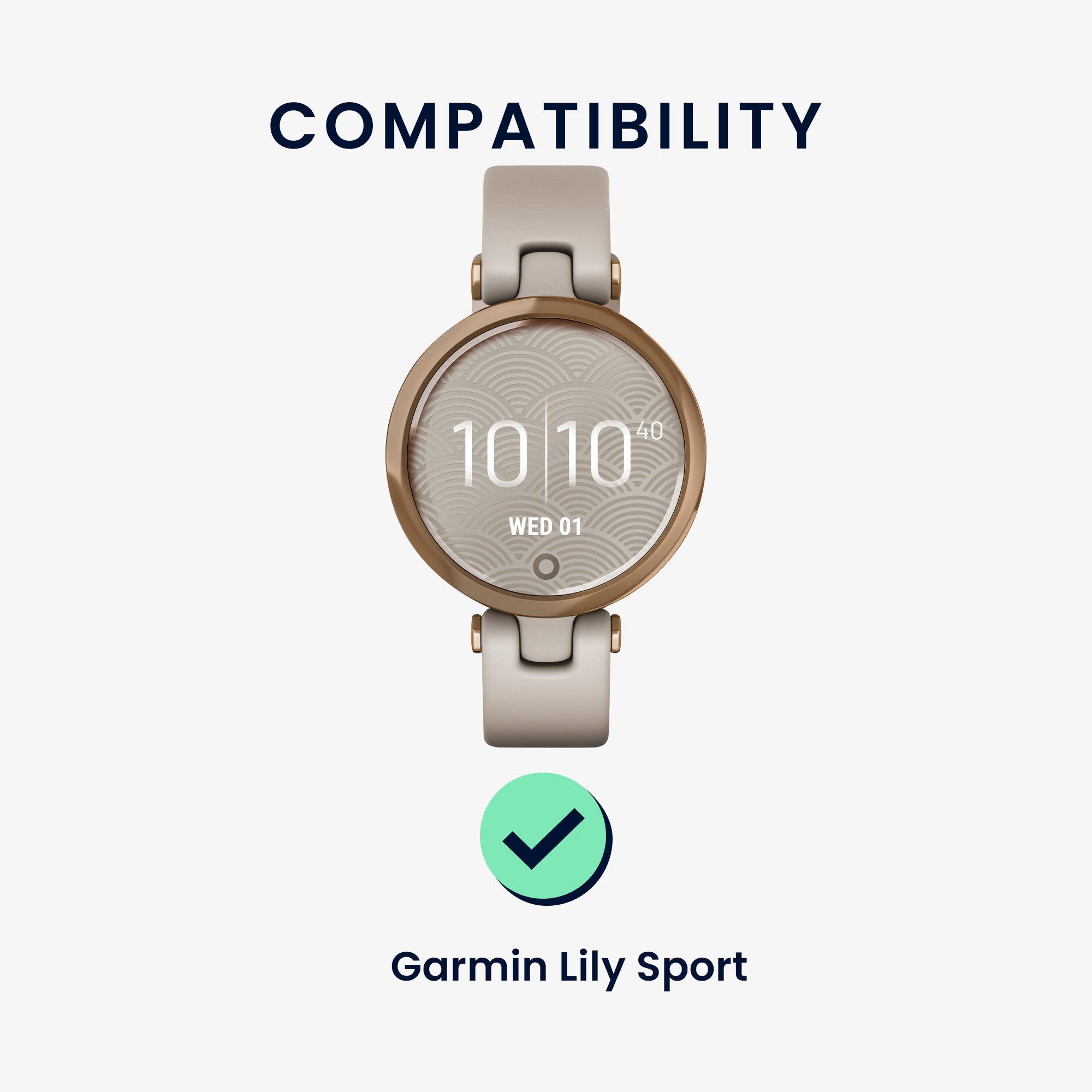 kwmobile Uhrenarmband 2x Uhrenarmband für Garmin Lily Sport Armband, Fitnesstracker Band Set aus TPU Silikon - Ersatzarmband Smartwatch