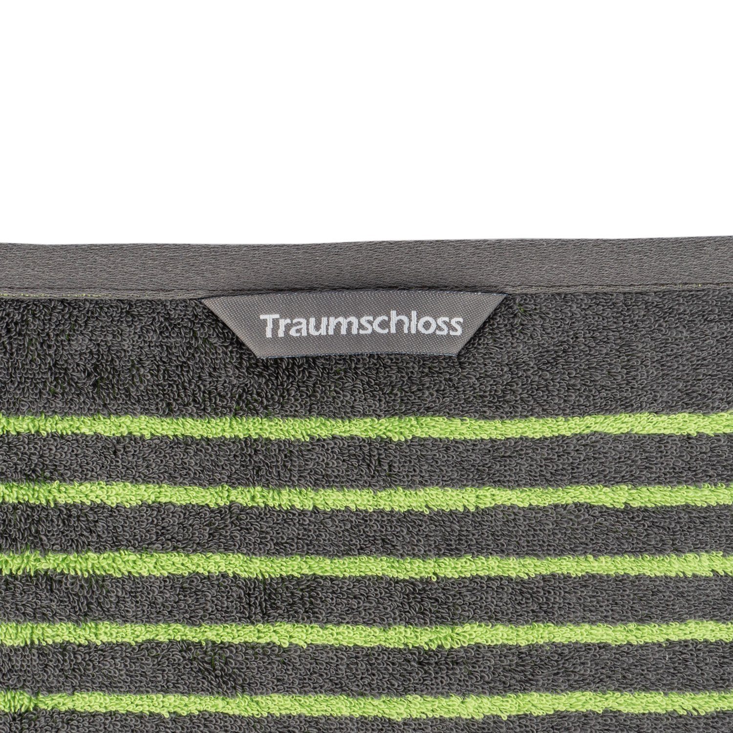 Baumwolle, Stripes, 100% Duschtuch grün hautsympathisch Frottier Traumschloss absolut (1-St),