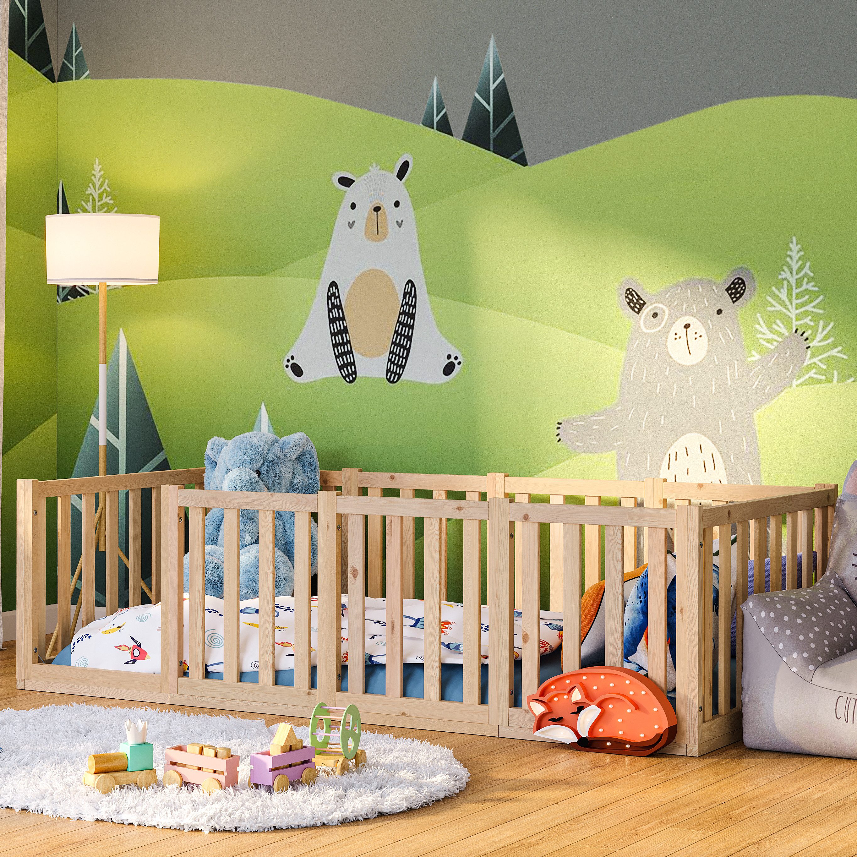 Bellabino Kinderbett Tapi extra hoch (90x200 natur, inkl. Lattenrost), extr günstig online kaufen