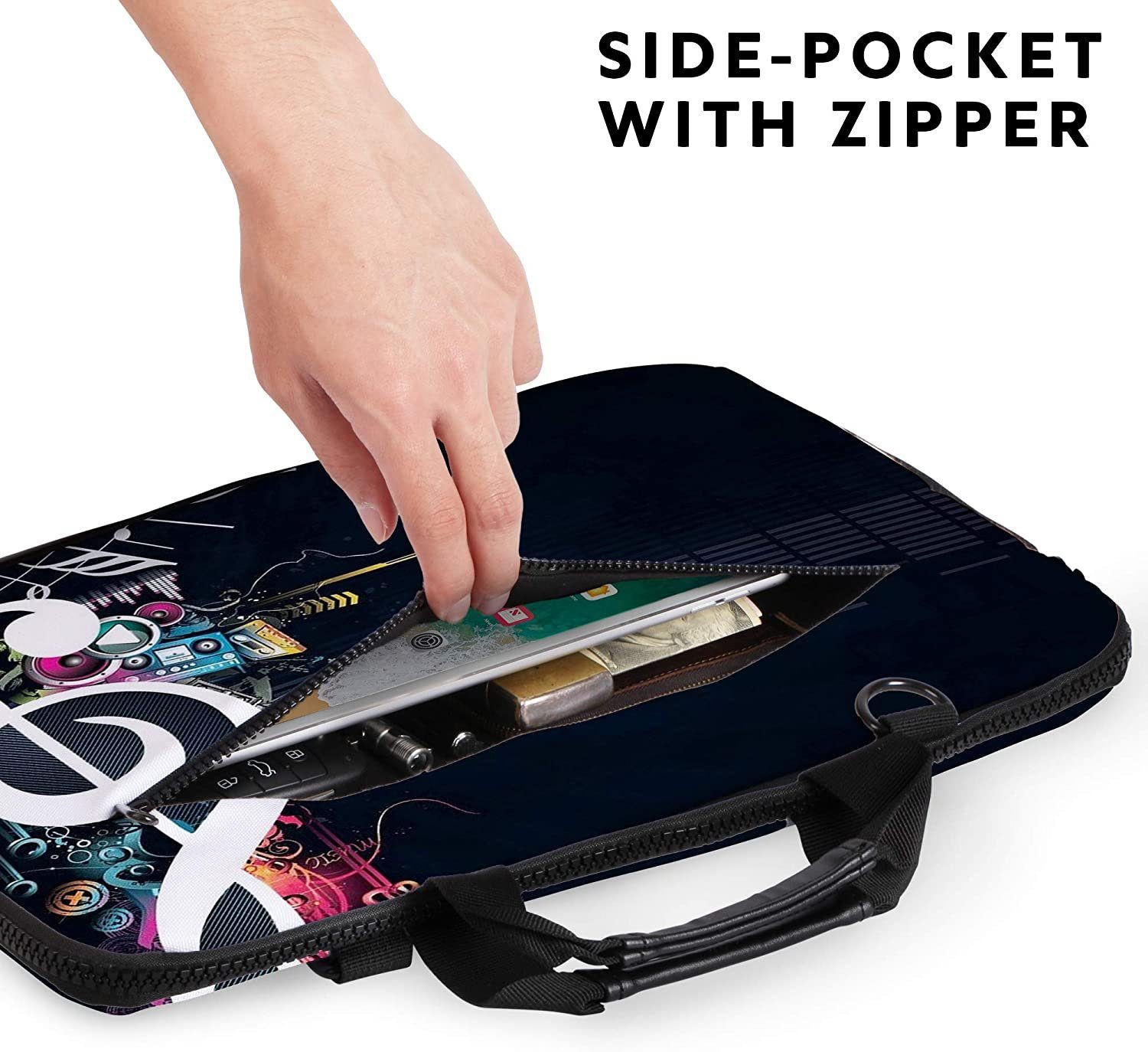 MAXLVL Laptoptasche 15.6 / 17.3 Zoll (Notebooktasche aus Canvas mit Zubehörfach), Schmutz- & Wasserabweisend
