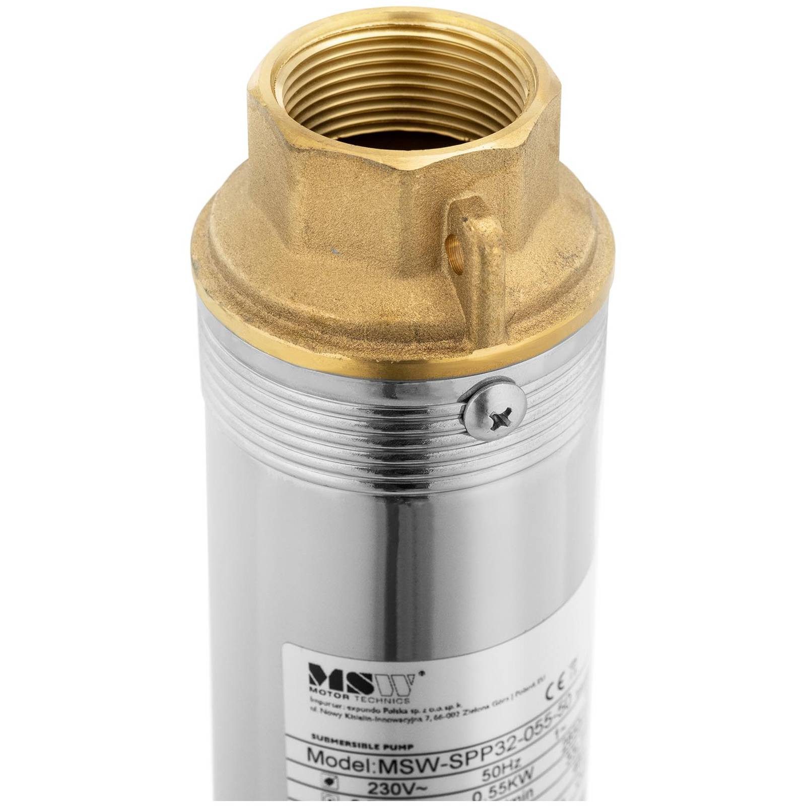 MSW Tiefbrunnenpumpe 3.800 l/h Brunnenpumpe Tauchpumpe günstig online kaufen