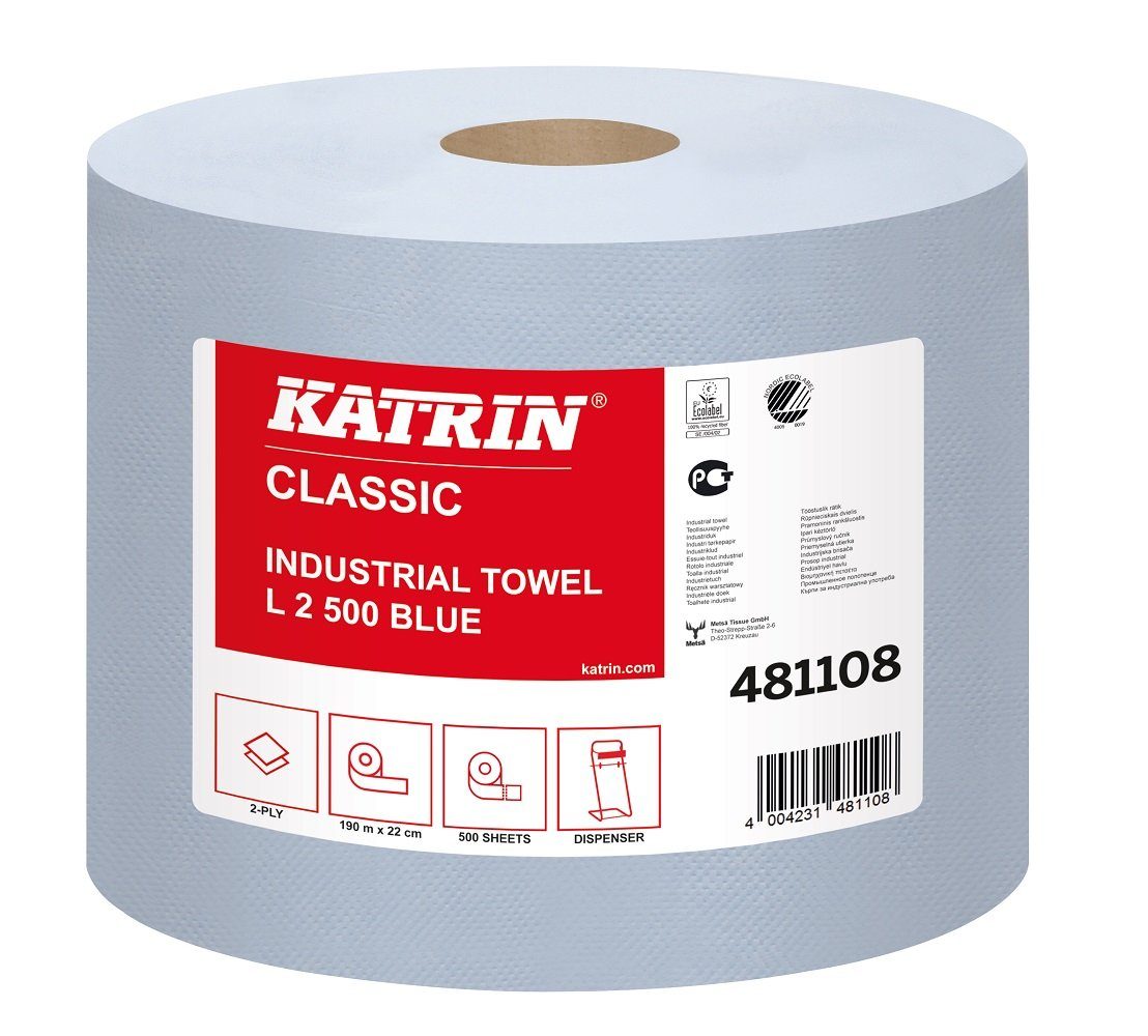 KATRIN Papierhandtuch KATRIN® 464108 Putztuchrollen Classic L2 Blue - 2