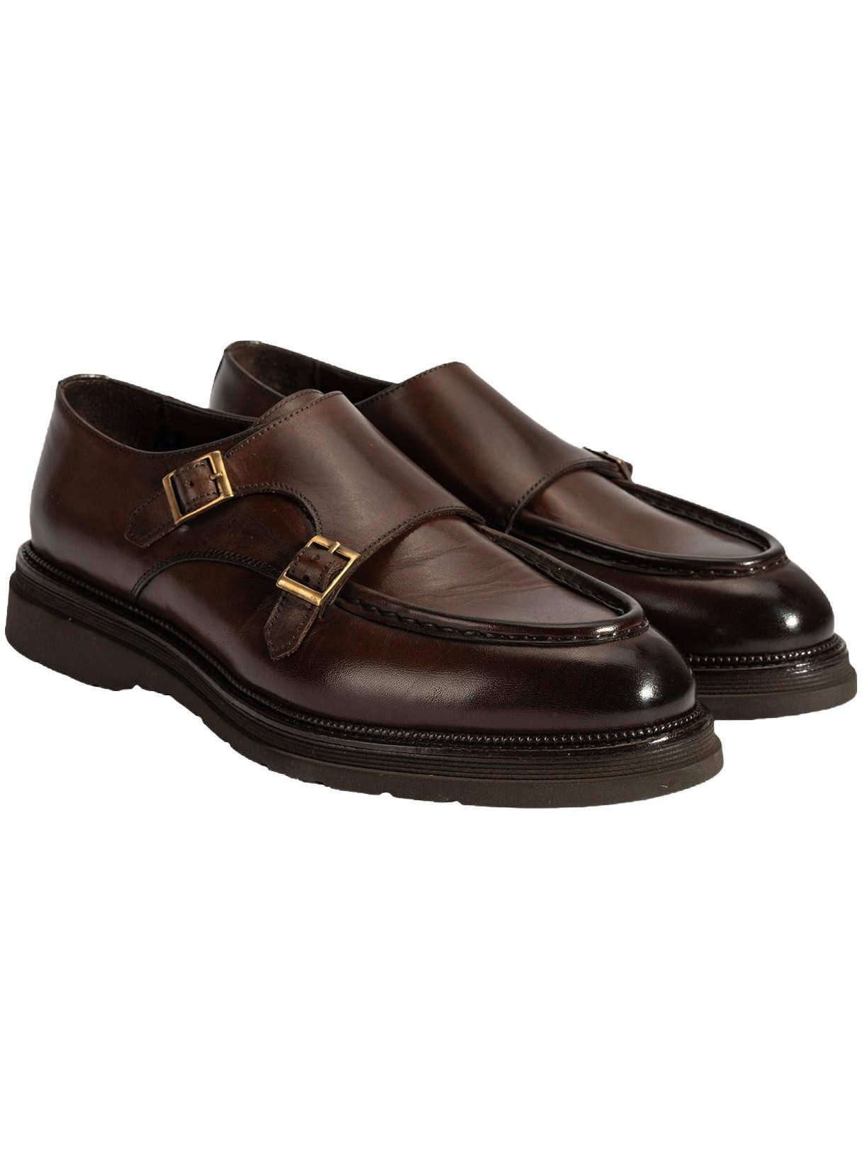 Herren-Slipper – Obermaterial und Futter aus Leder, runde Zehenpartie Walkingschuh