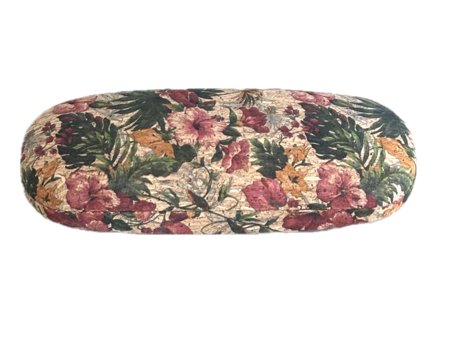 LK Trend & Style Brillenetui aus Kork mit verschiedenen Blumen Designs, in der Hartschale liegt Ihre Brille sehr sicher