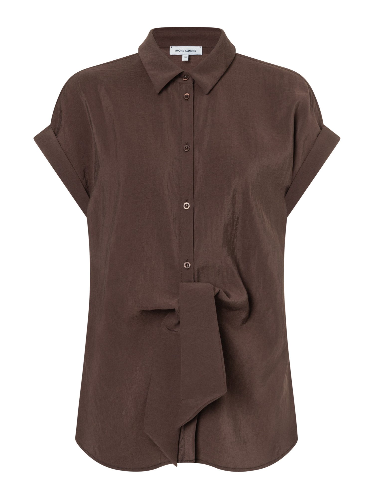 Klassische Bluse stylishe Hemdbluse mit Knot-Detail